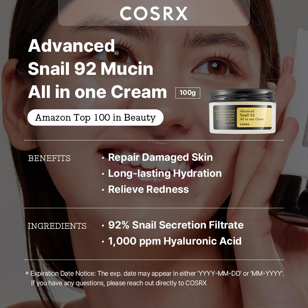 Amazon.com: COSRX Snail Mucin 92% Face Moisturizer: Infographics