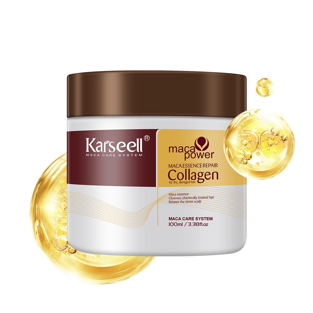 Amazon.com: Karseell 3.38floz 100ml Collagen Hair Treatment Deep Repair Conditioning…: Infographics