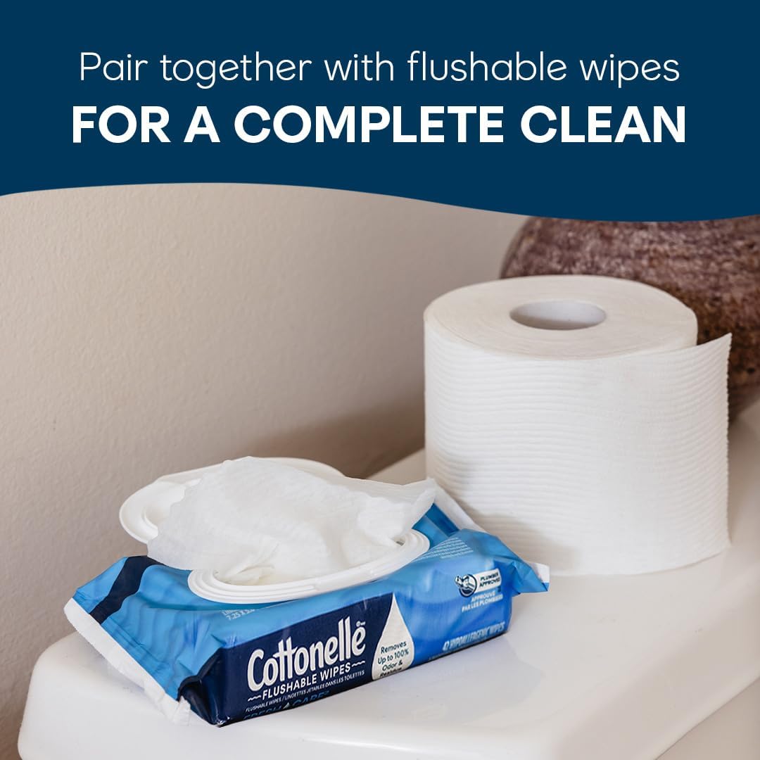 Cottonelle Ultra Clean Toilet Paper with Active CleaningRipples Texture: Infographics
