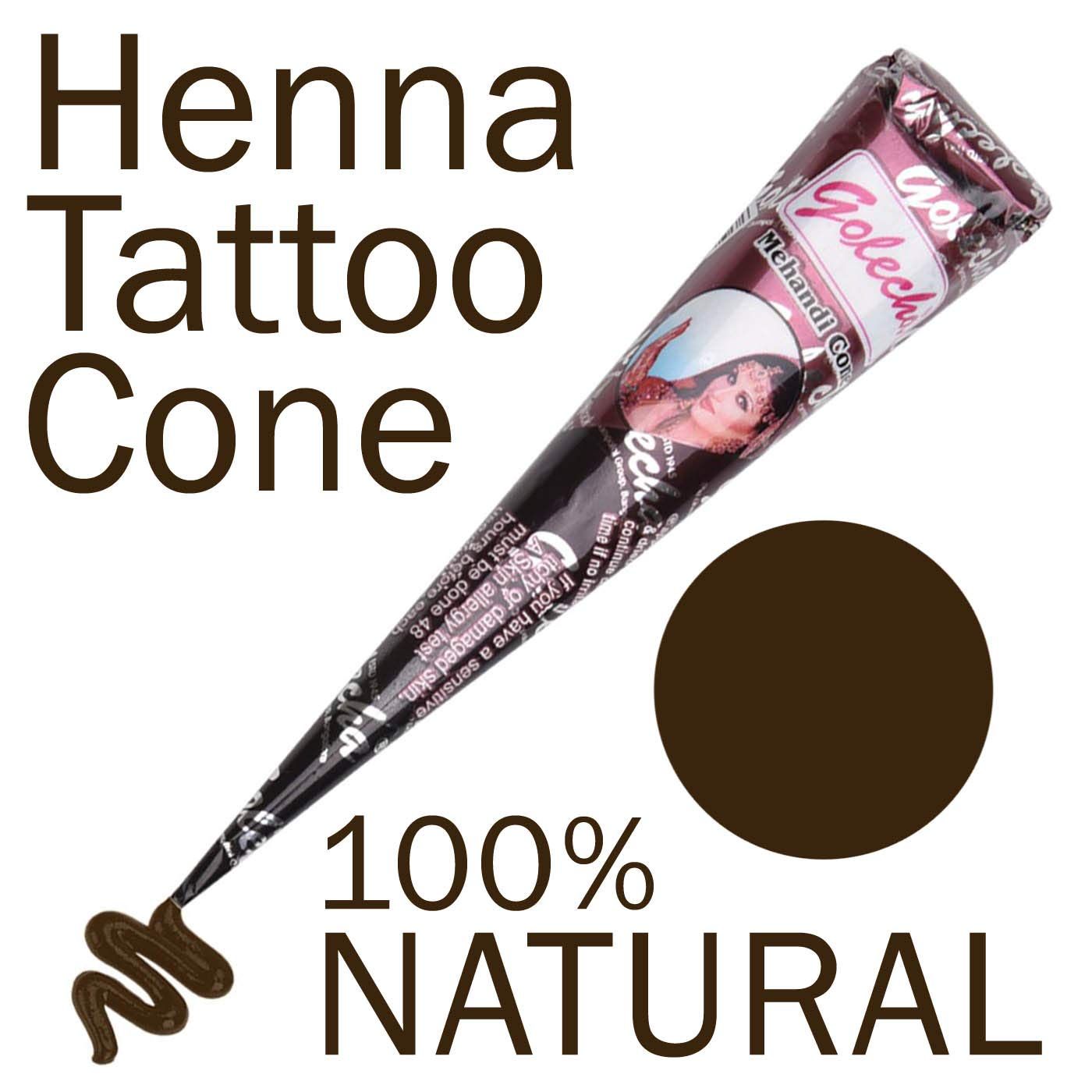 Golecha 100% Natural Henna Paste Cones (Red–Brown) No Mix: Infographics