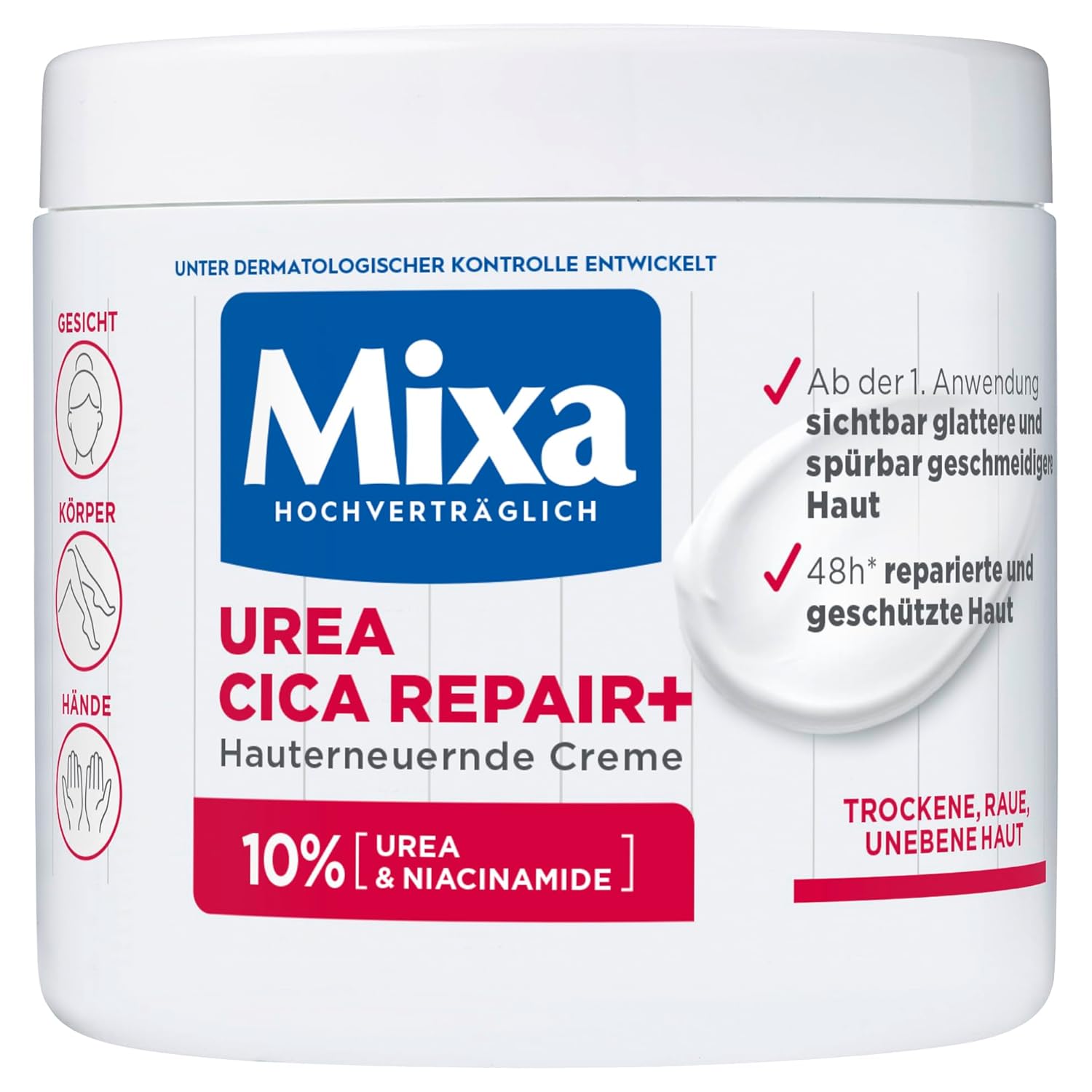 Mixa Urea Skin Renewing Cream with Urea & Niacinamide for Dry and Rough and Uneven Skin: Infographics