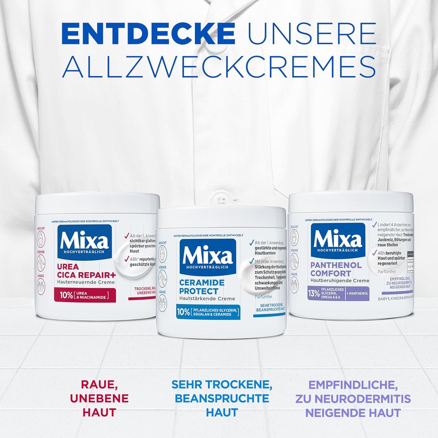 Mixa Urea Skin Renewing Cream with Urea & Niacinamide for Dry and Rough and Uneven Skin: Infographics
