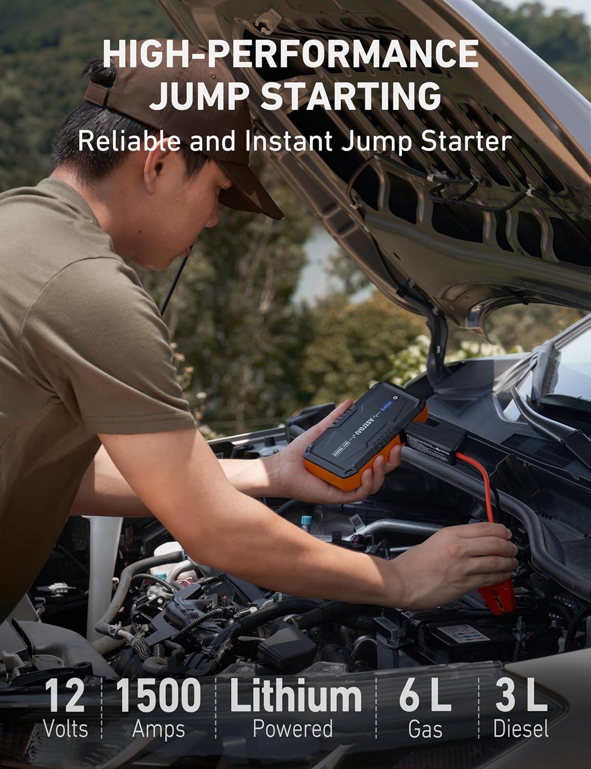 AstroAI S8 Car Battery Booster Jump Starter Power Pack (up to 6.0L Petrol & 3.0L Diesel…: Infographics