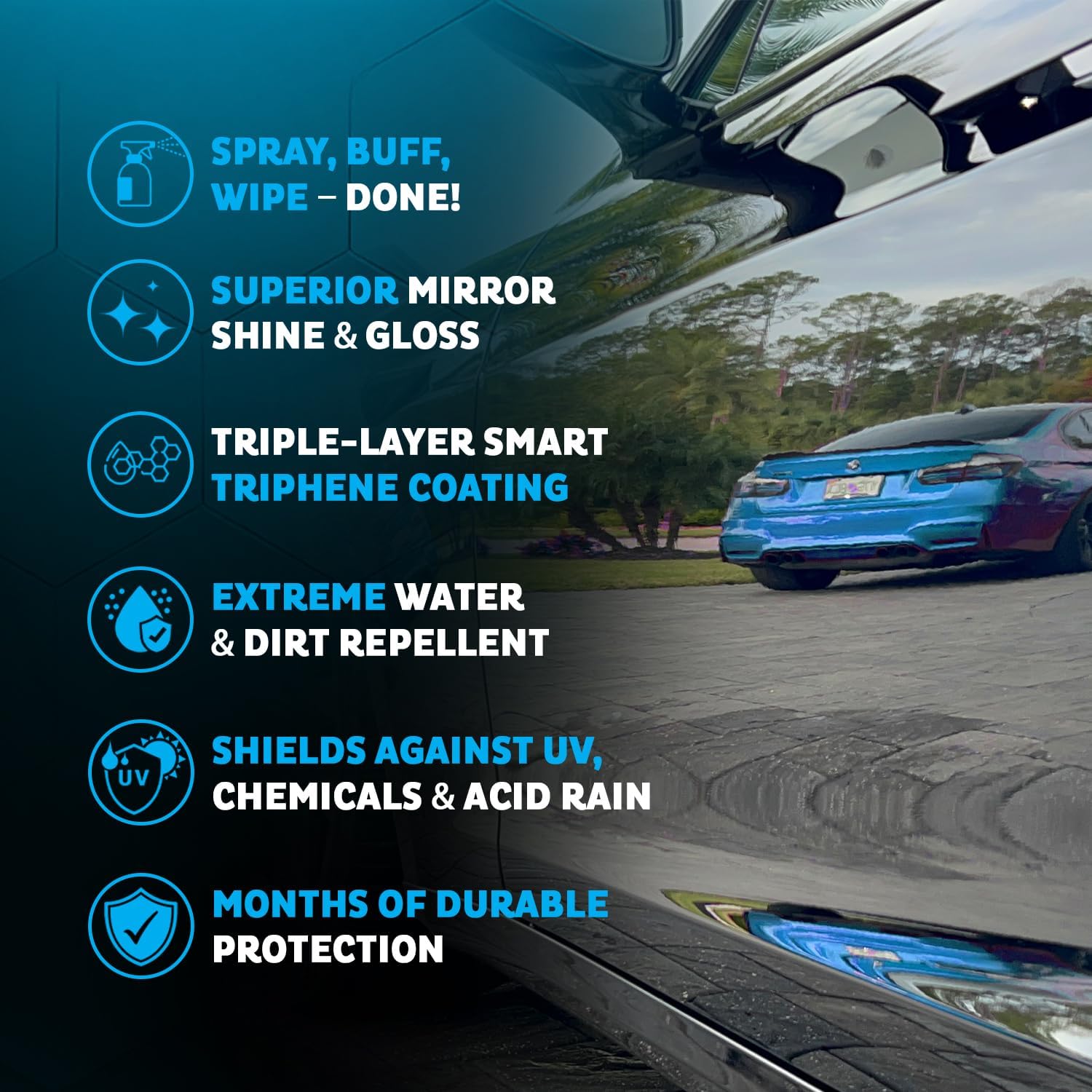 MAXLONE™ 20oz Car Spray with Triphene®: Infographics