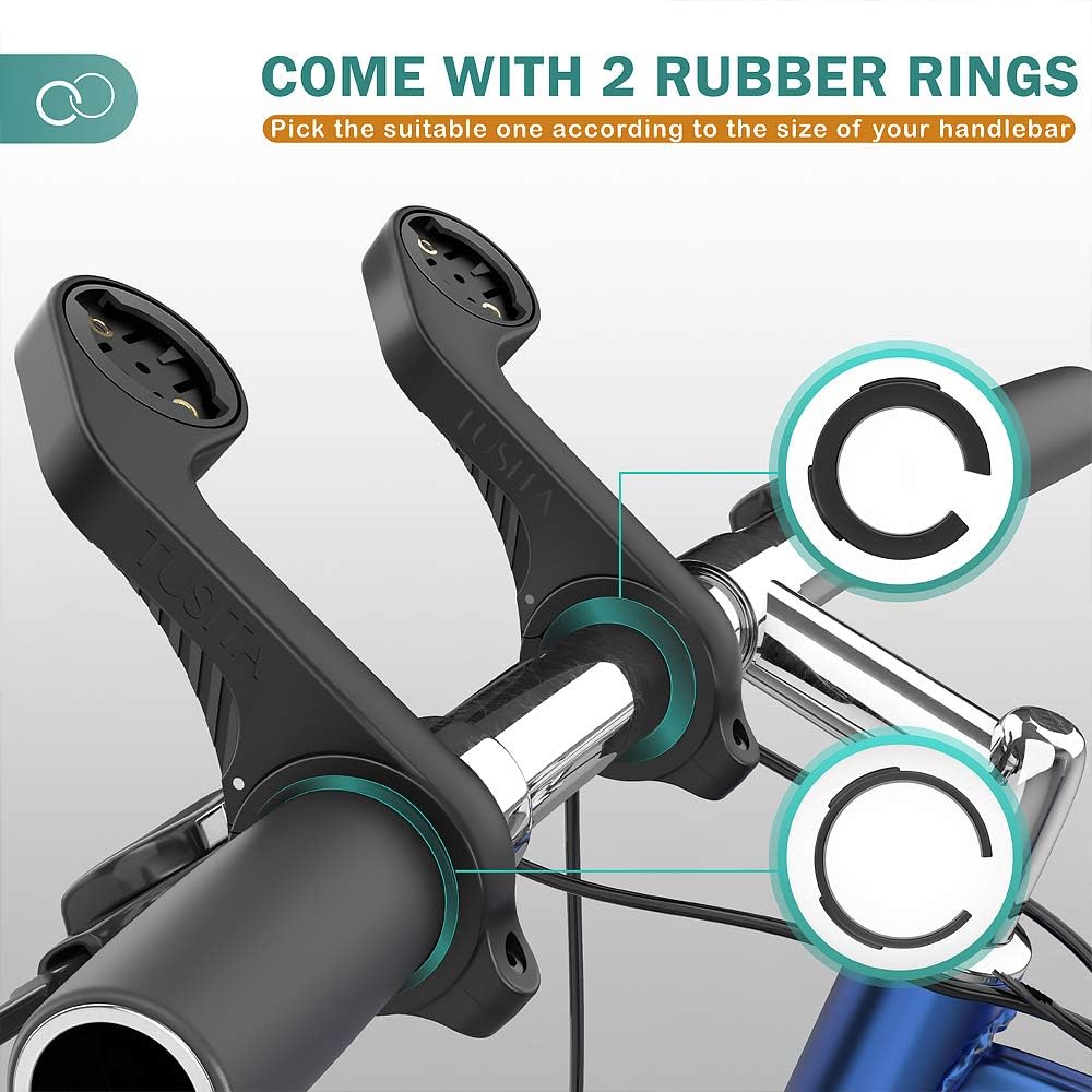 TUSITA Out Front Mount Compatible with Garmin Edge GPS Bike Computer: Infographics