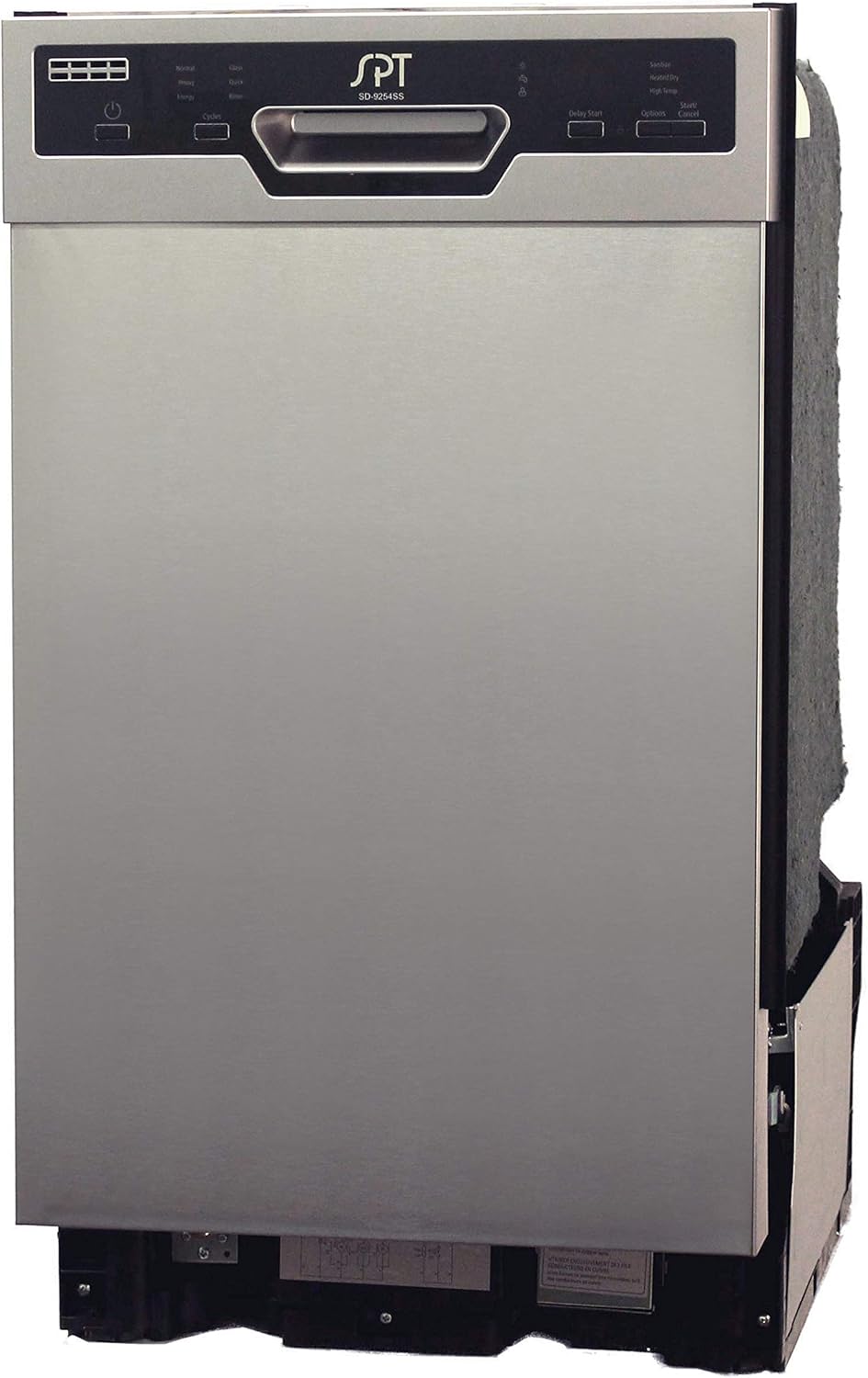 SPT SD-9254SSA 18″ Wide Built-In Stainless Steel Dishwasher w/Heated Drying: Product Anatomy Secondary Images