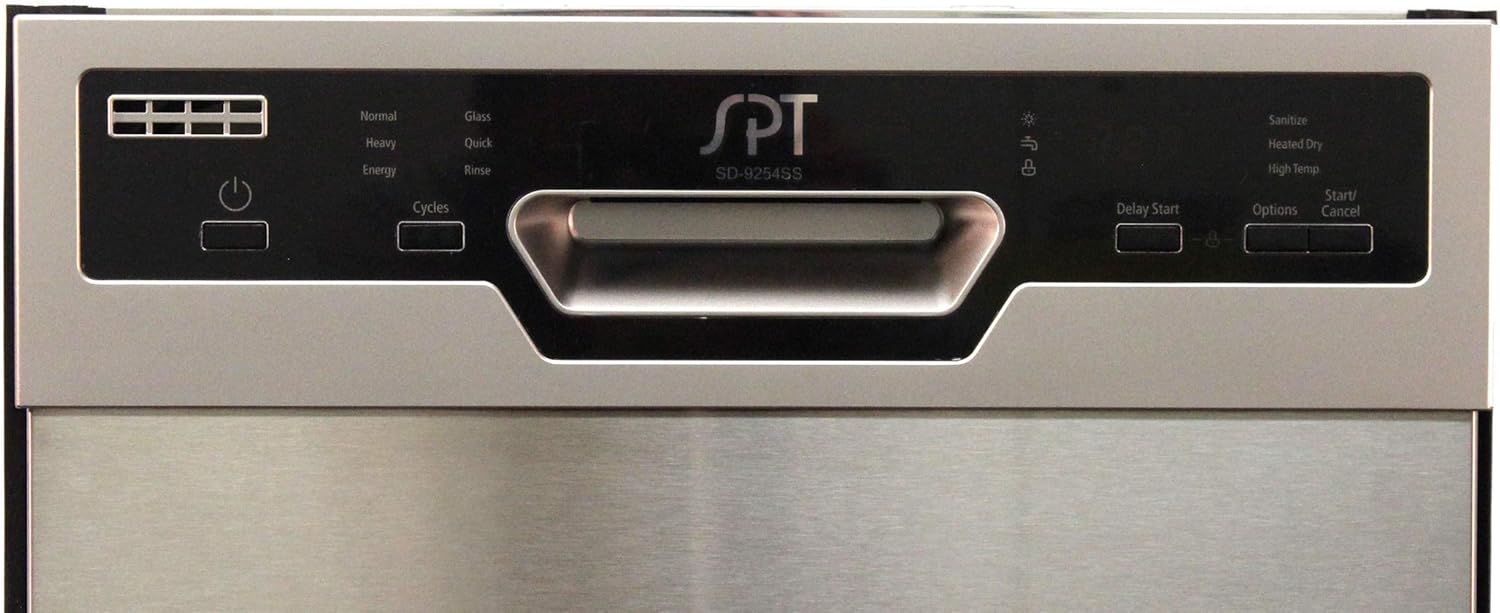 SPT SD-9254SSA 18″ Wide Built-In Stainless Steel Dishwasher w/Heated Drying: Product Anatomy Secondary Images