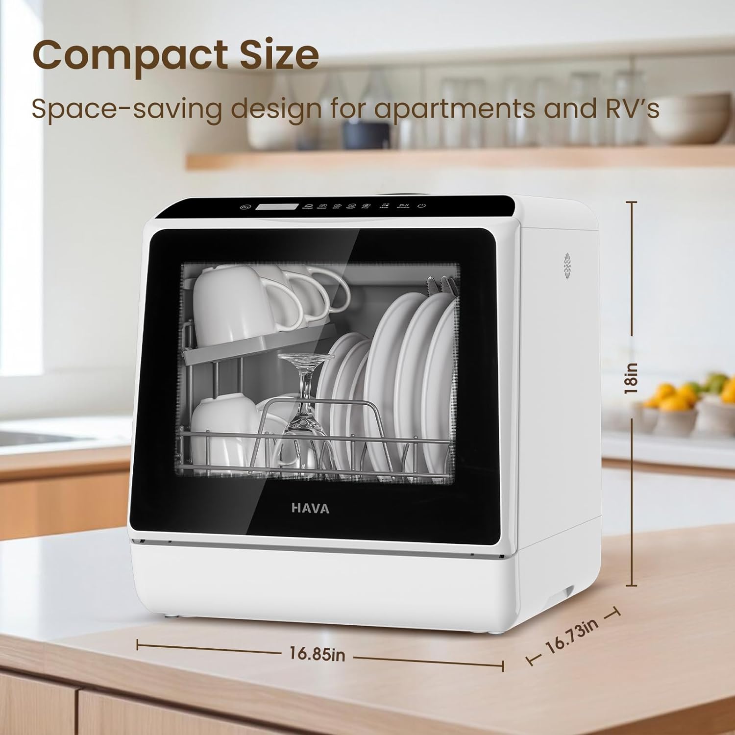 HAVA Countertop Dishwasher: Sizing Secondary Images