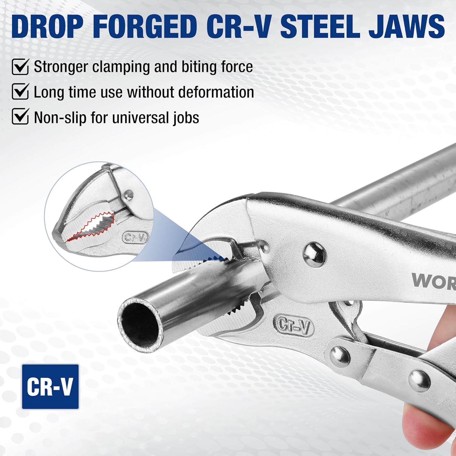 Infographics for WORKPRO 5-Piece Locking Pliers Set