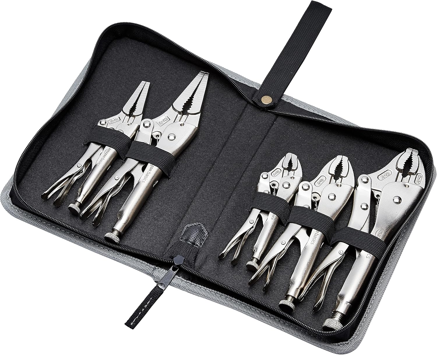 Infographics for Amazon Basics 5-Piece CR-V Locking Pliers and Wire Cutters Set with Carrying Case