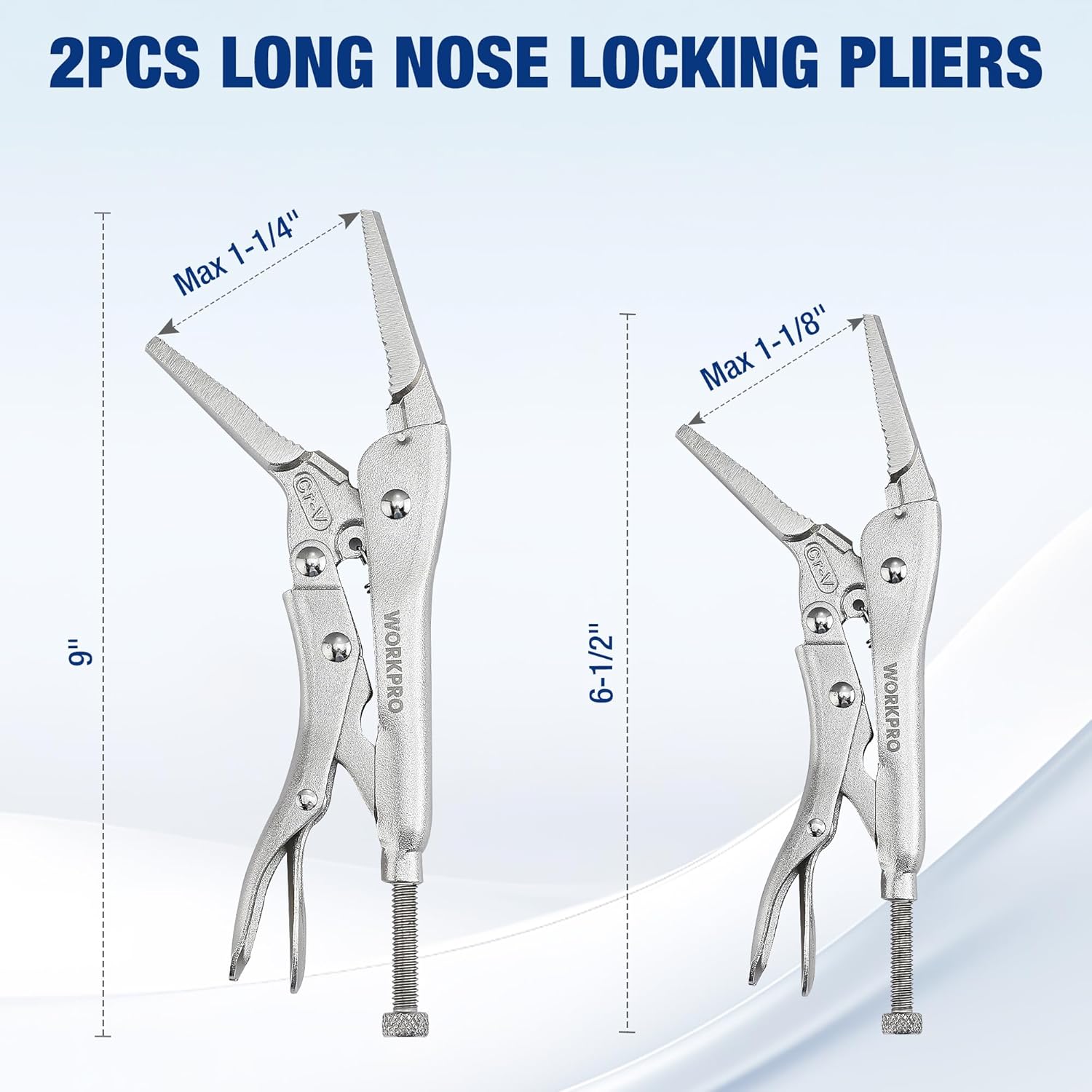 Infographics for WORKPRO 5-Piece Locking Pliers Set