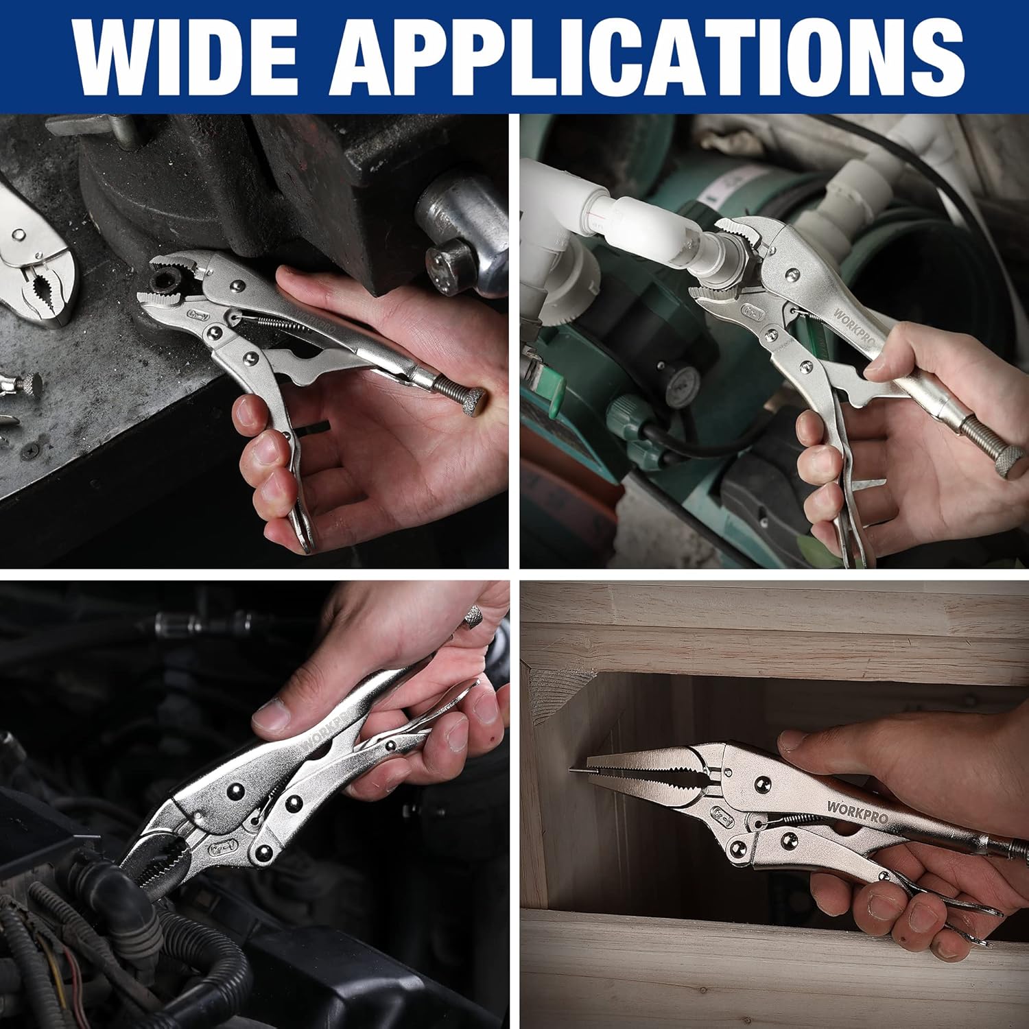 Infographics for WORKPRO 5-Piece Locking Pliers Set