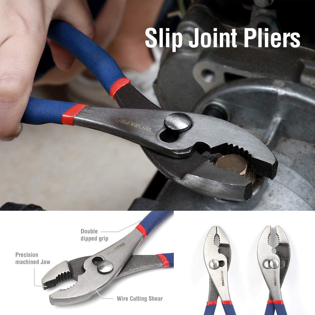 Infographics for WORKPRO Large Pliers & Wrench Set 6-Piece (10" Water Pump