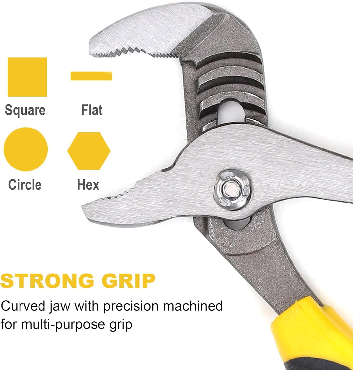 Product Anatomy Secondary Images for TOPLINE 4-piece Groove Joint Pliers Set with Bi-Material Handles
