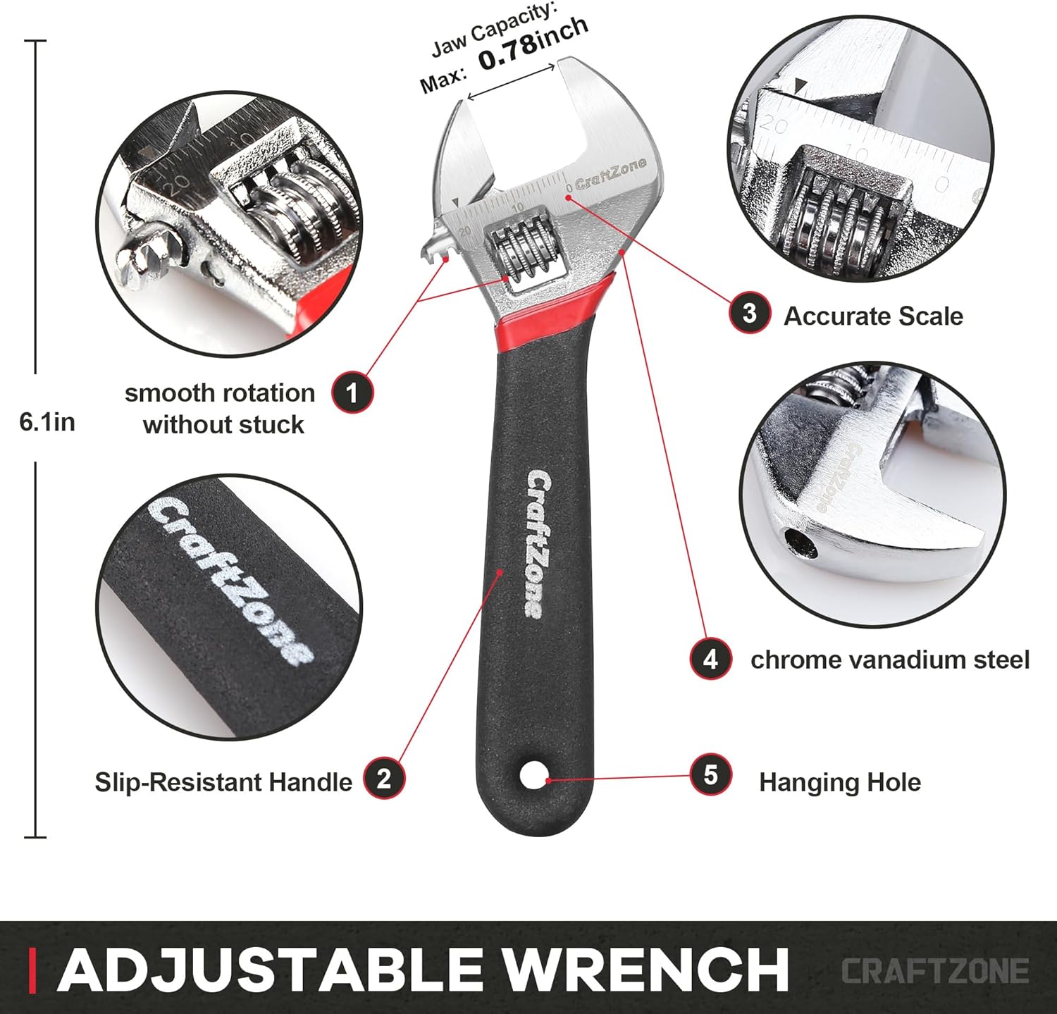 Infographics for 10PC Pliers and Wrench Set with Storage Rack
