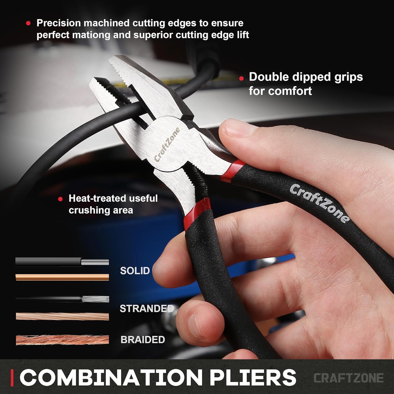Infographics for 10PC Pliers and Wrench Set with Storage Rack