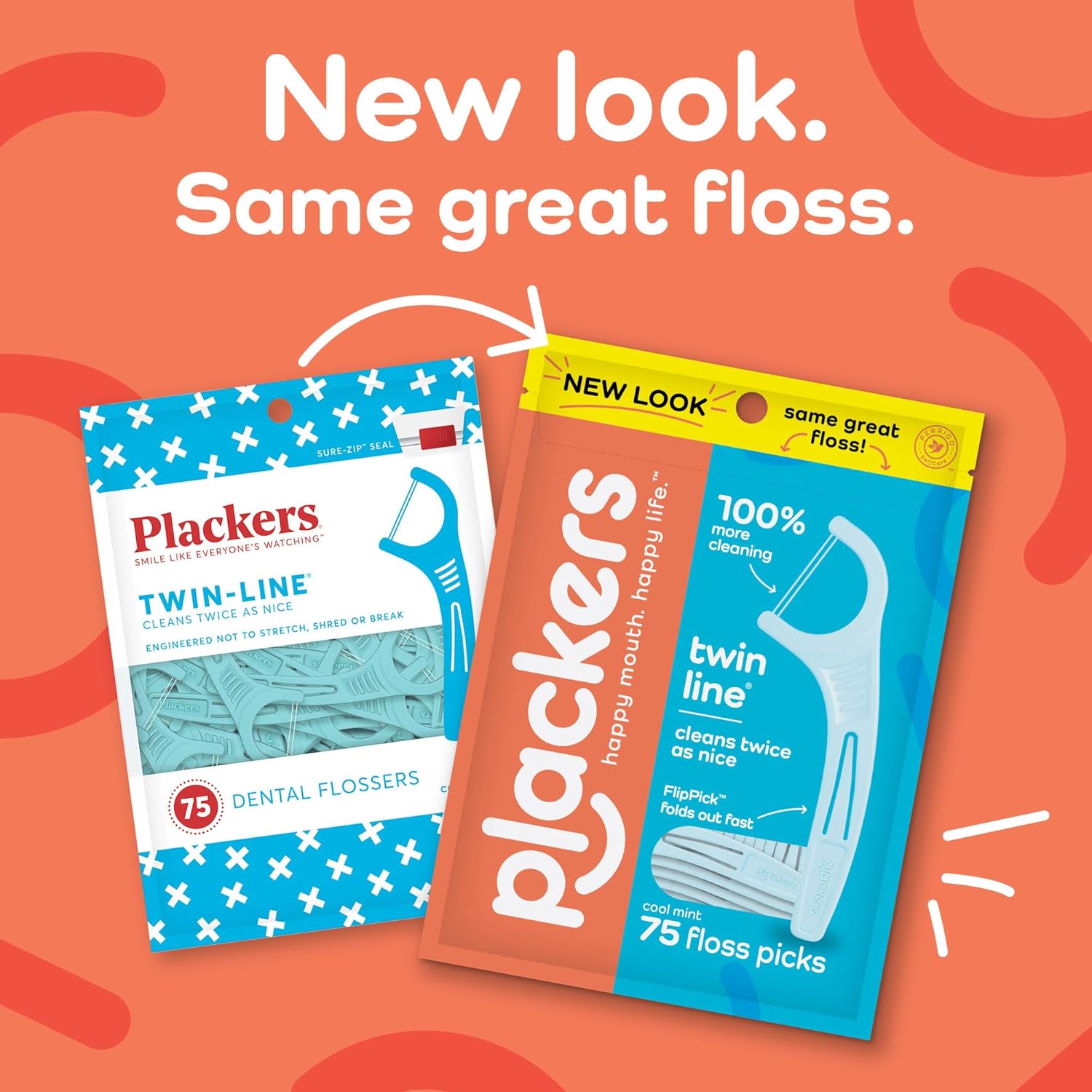 Infographics for Plackers Twin Line Dental Floss Picks