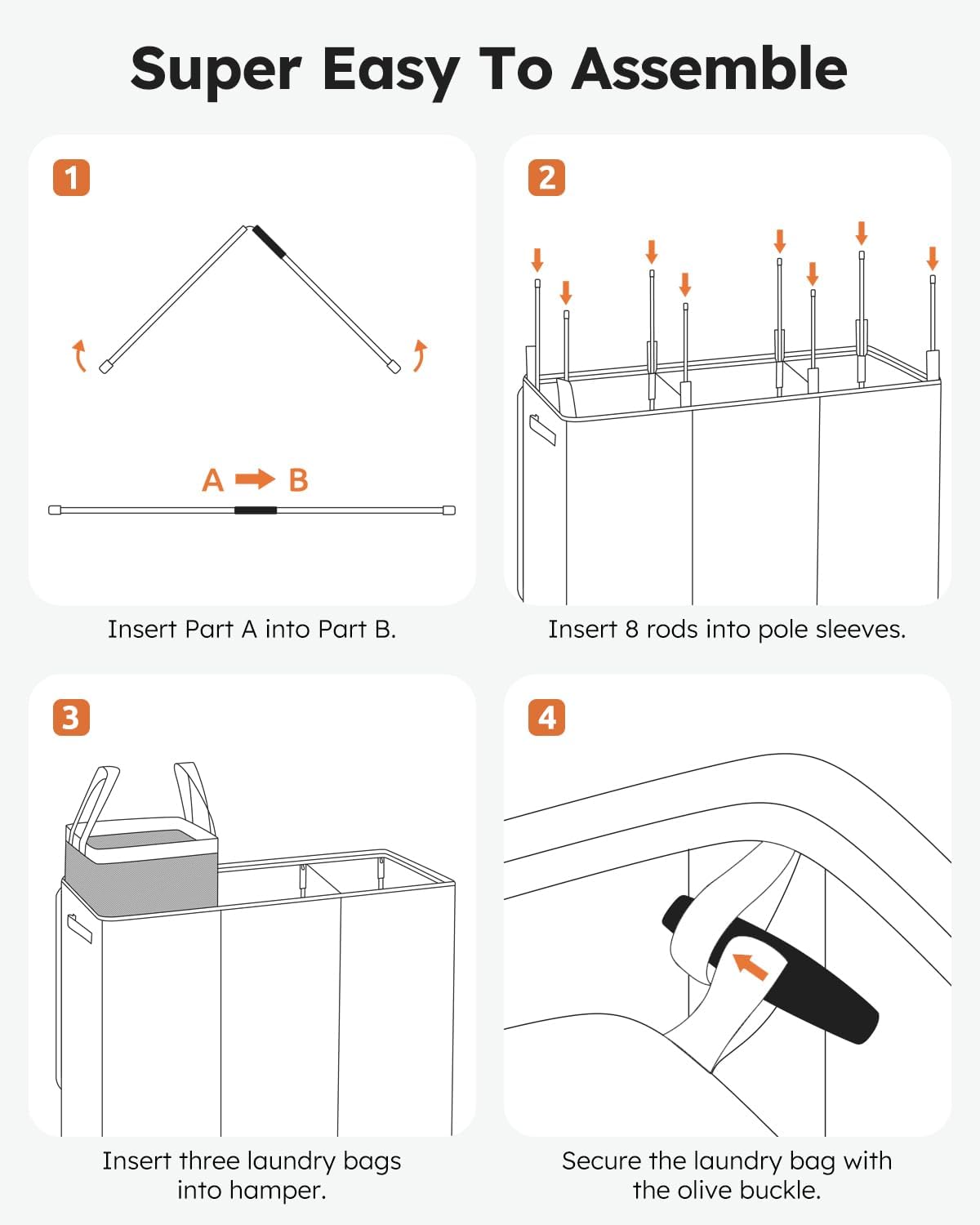 Provides step-by-step instructions on how to quickly and easily assemble the product.