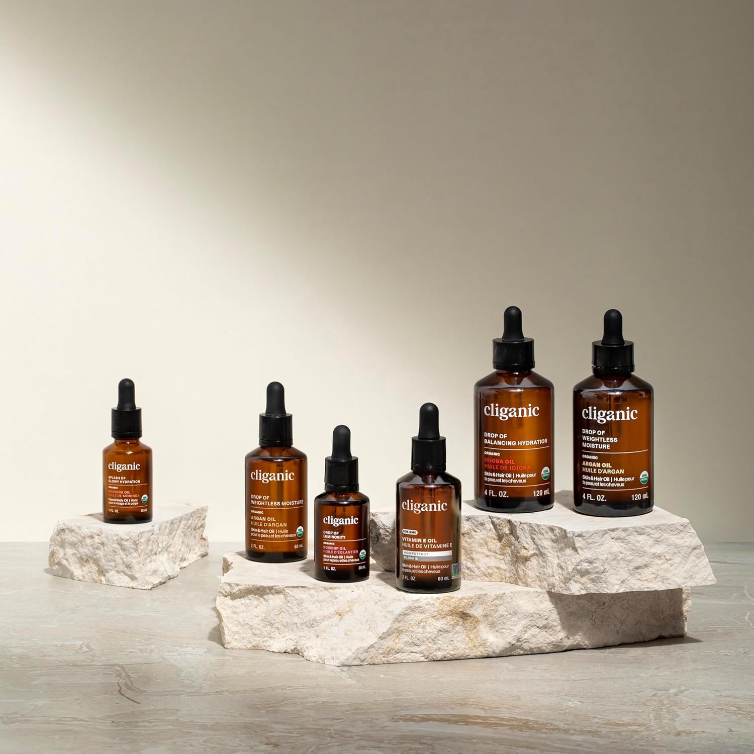 Shows the different products included in the brand's line, allowing customers to see the range of options available.