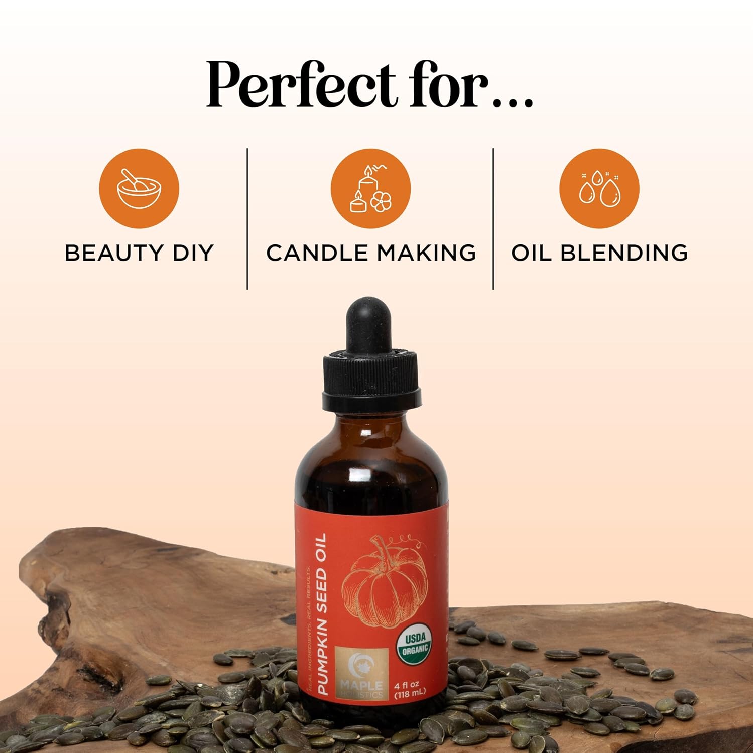 Showcases the versatility of the product by highlighting its various use cases for beauty DIY projects, candle making, and oil blending.