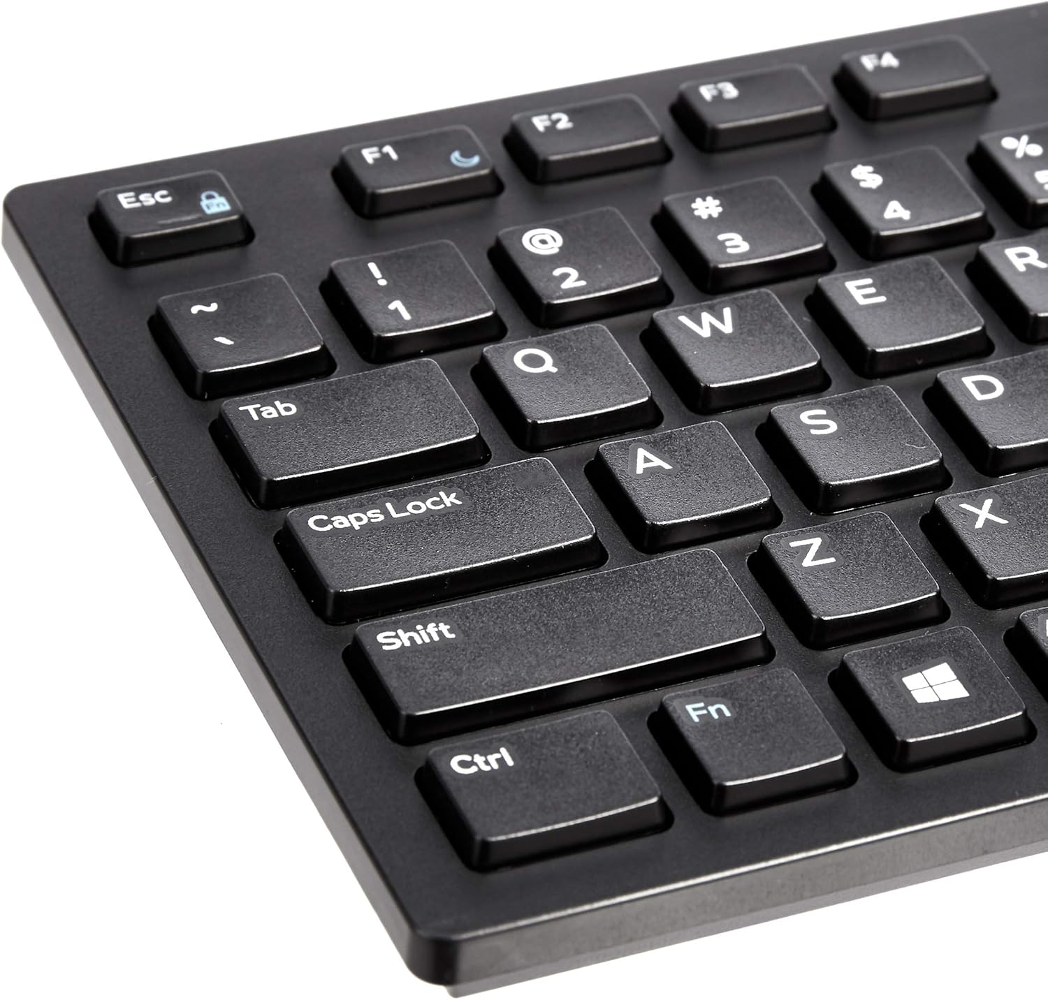 Highlights the keyboard's layout and function keys to showcase its usability and features.