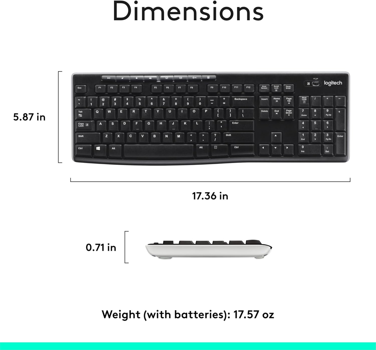 Provides the exact dimensions and weight of the product to help shoppers understand its physical size and portability.