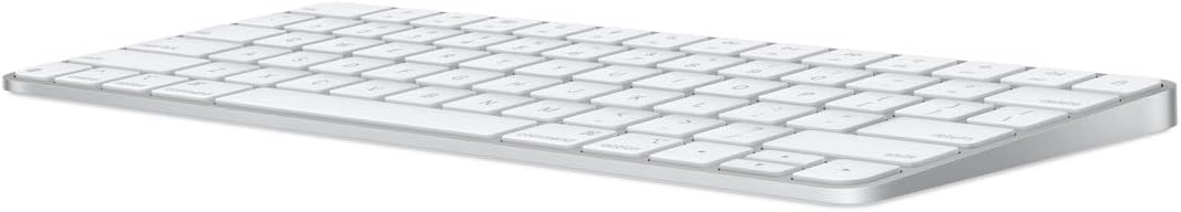 Highlights the keyboard's sleek and slim form factor, suggesting portability and a minimalist aesthetic.