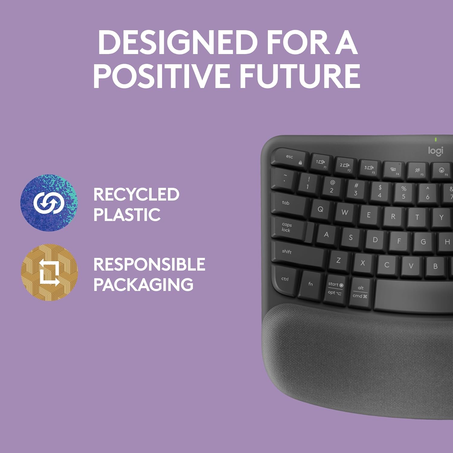 Emphasizes the brand's commitment to sustainability by highlighting the use of recycled plastic and responsible packaging.