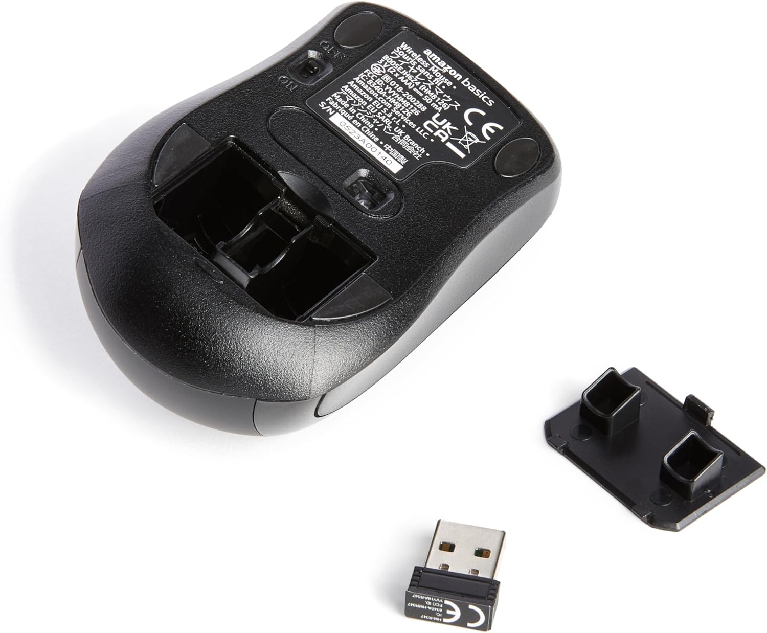 Shows the different components included with the product purchase, likely for a wireless device or accessory.