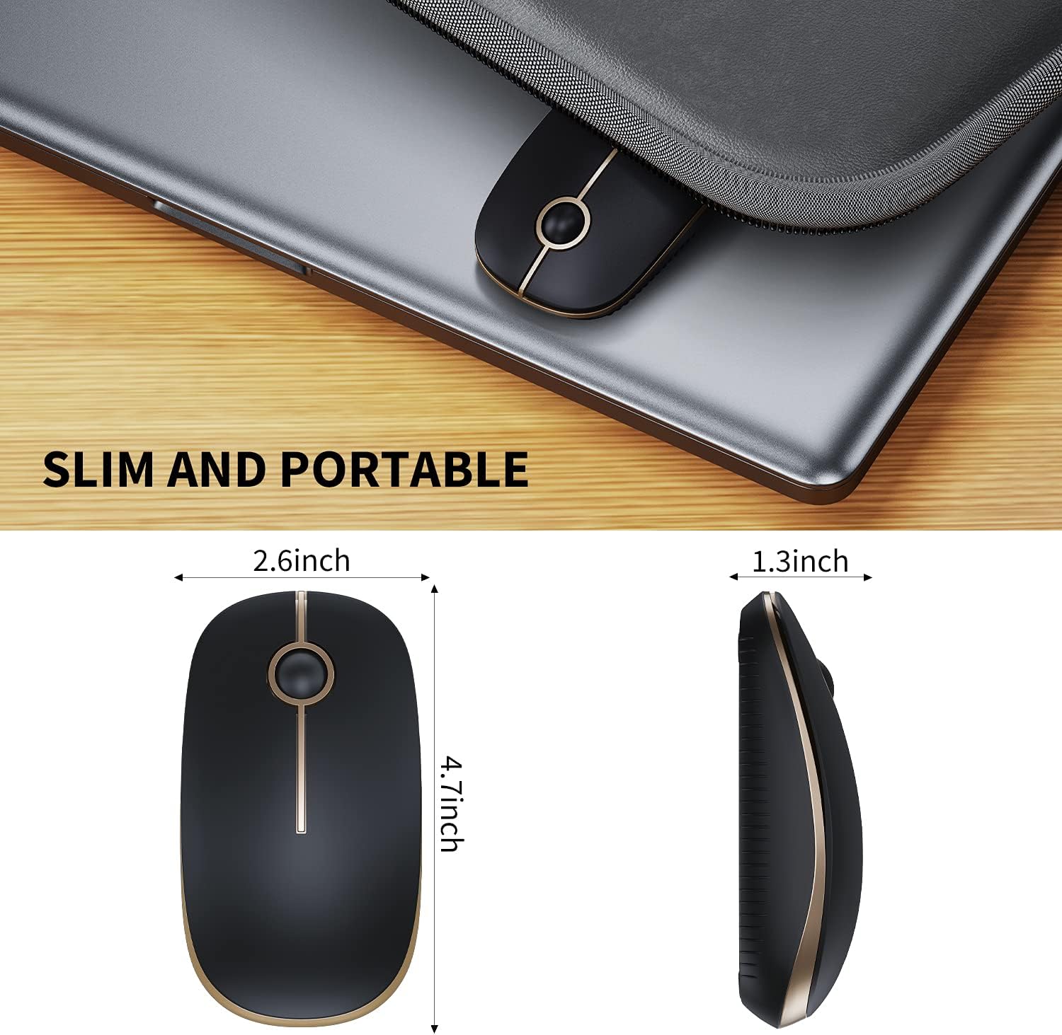 Highlights the product's compact size and slim profile to demonstrate its portability and ease of carrying.