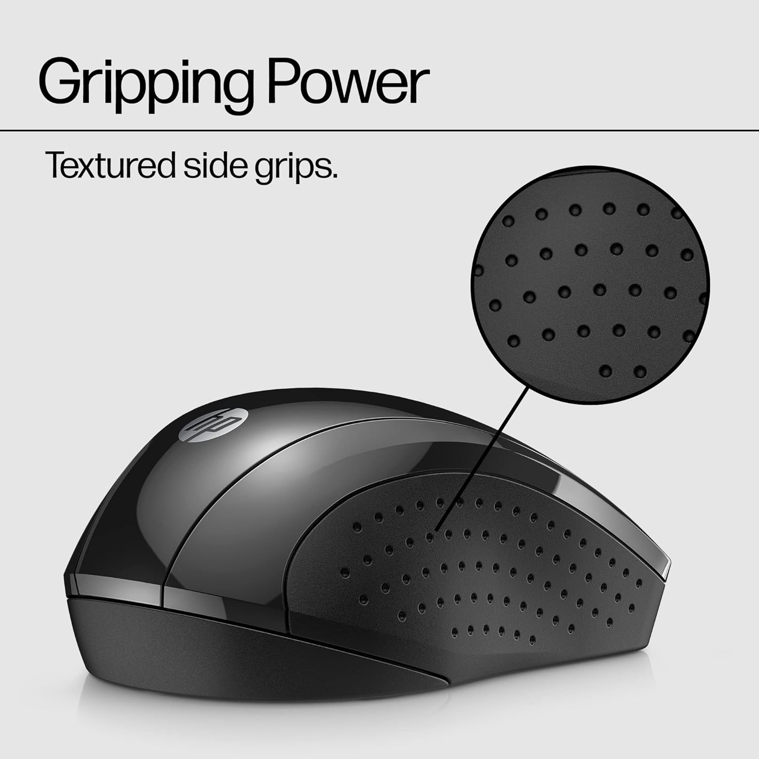 Highlights the textured side grips on the product, which provide a better grip and control.