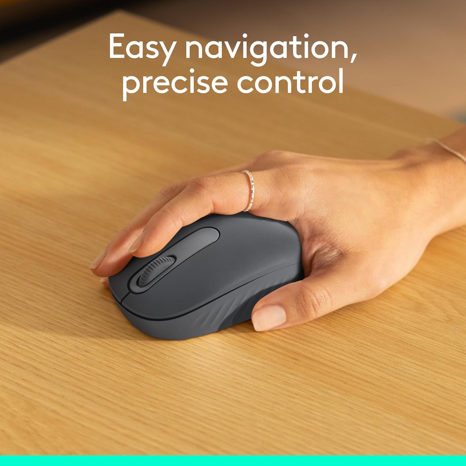 Highlights the product's intuitive navigation and precise control capabilities to reassure shoppers of a smooth user experience.