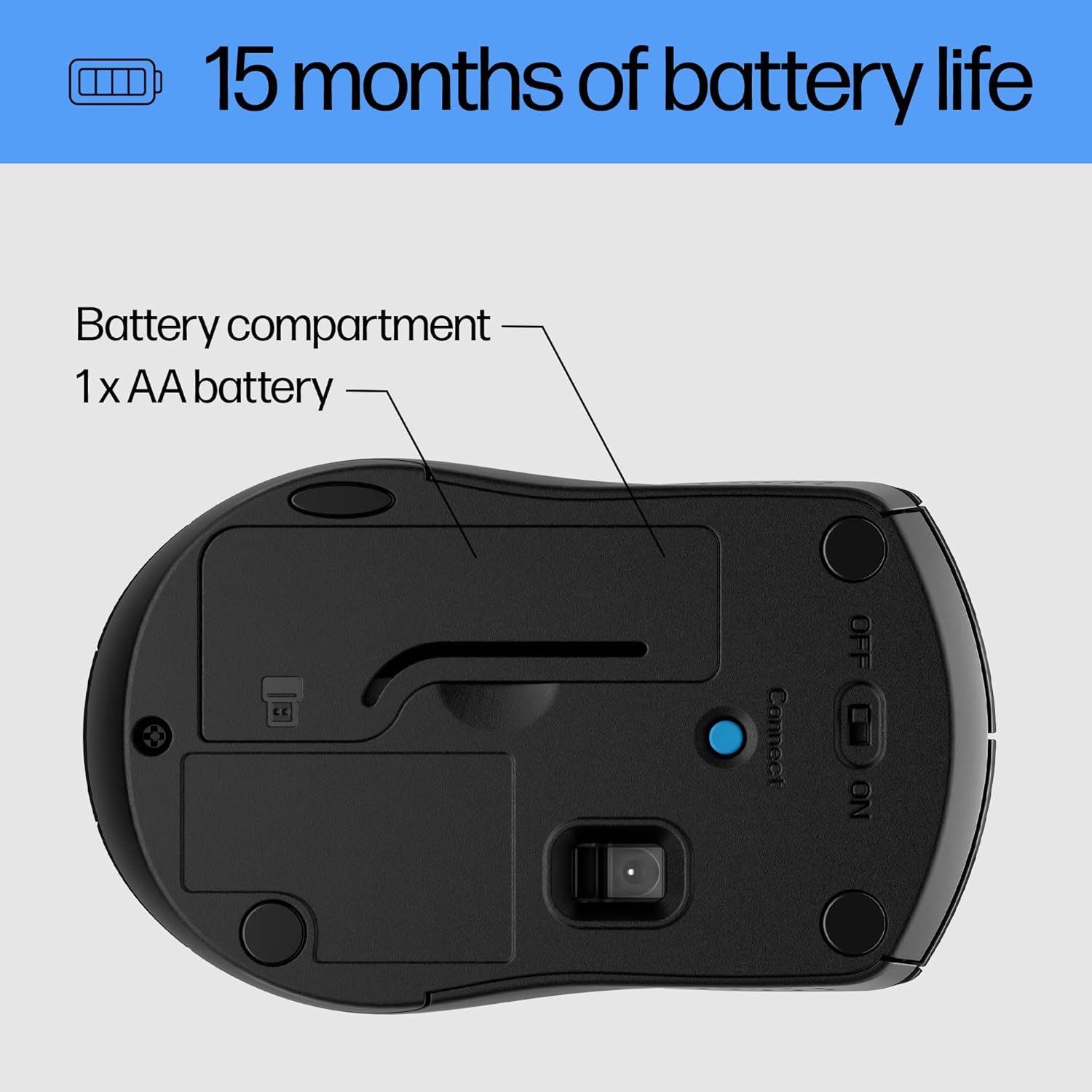 Highlights the extended 15-month battery life as a key benefit, providing reassurance about longevity and reducing replacement needs.