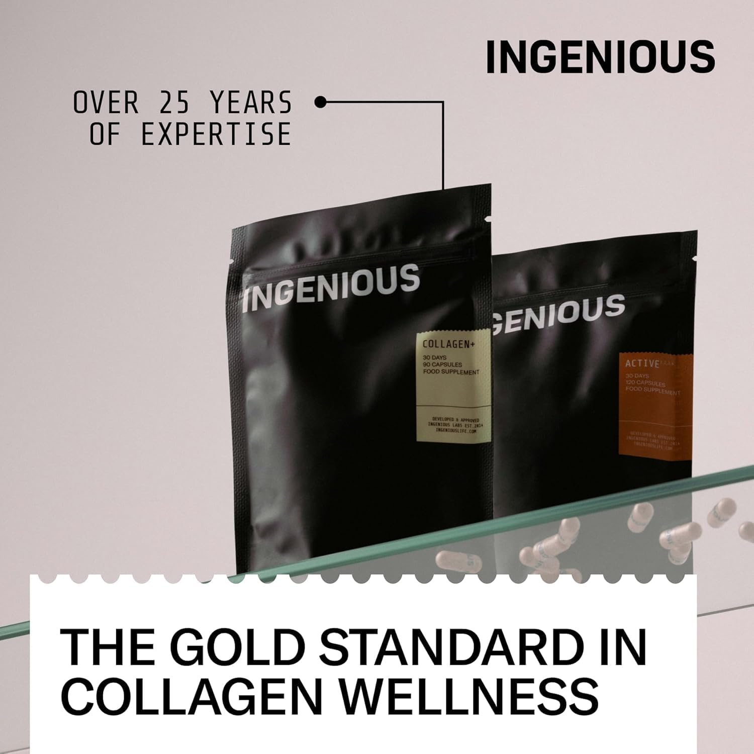 Emphasizes the brand's long-standing expertise and positioning as the leading collagen wellness product.