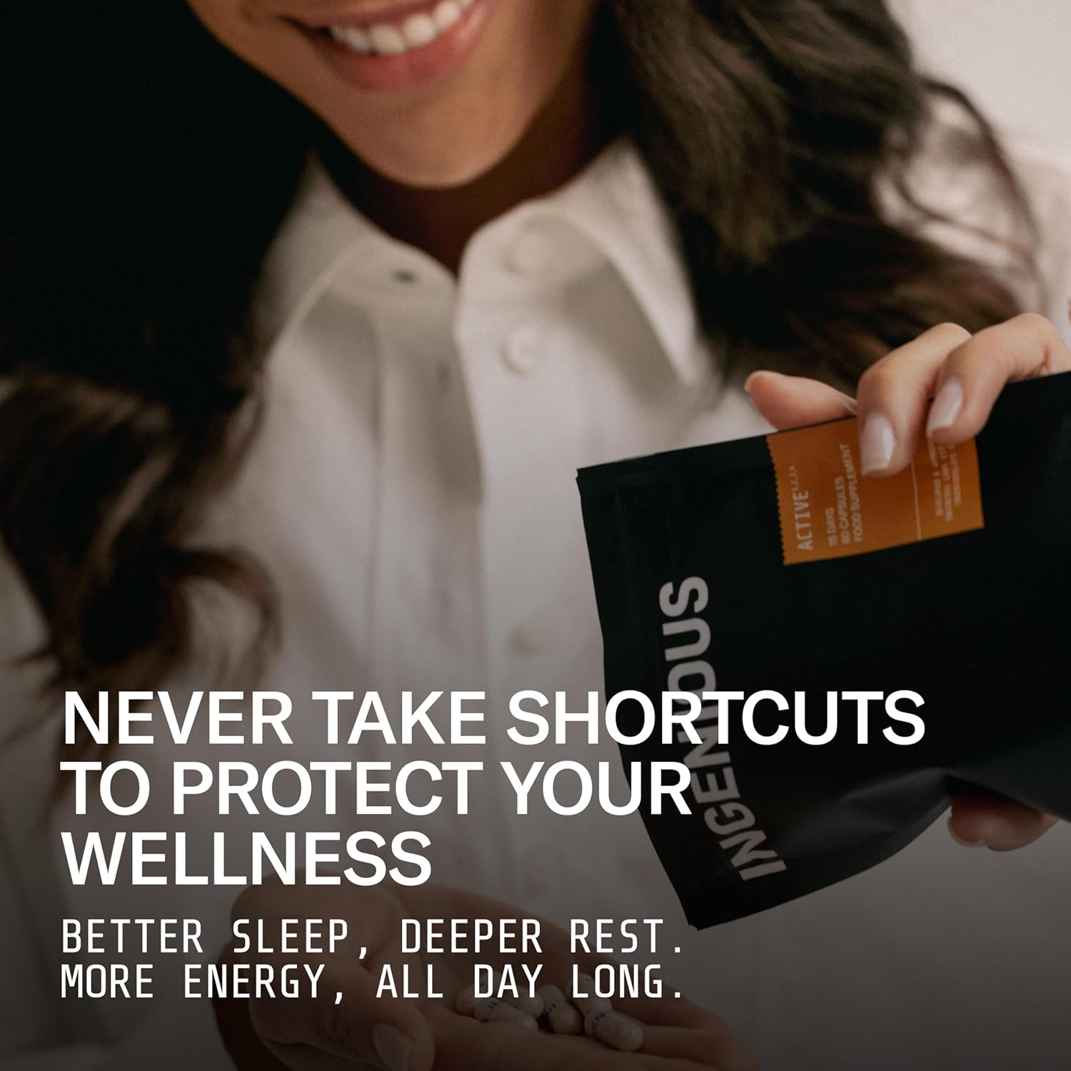 Highlights the product's ability to provide better sleep and more energy throughout the day.