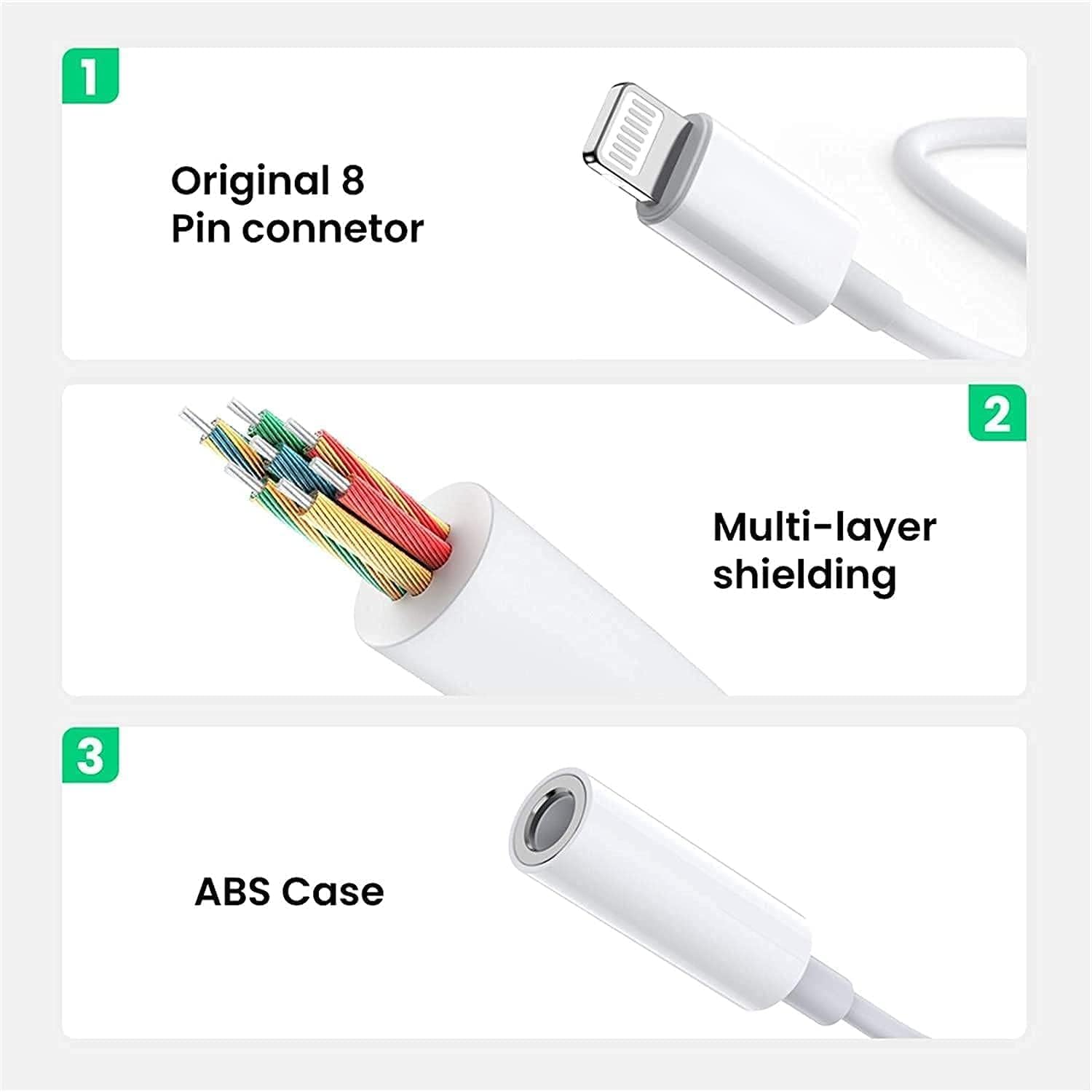Highlights and labels the key structural components and materials that make up the product.