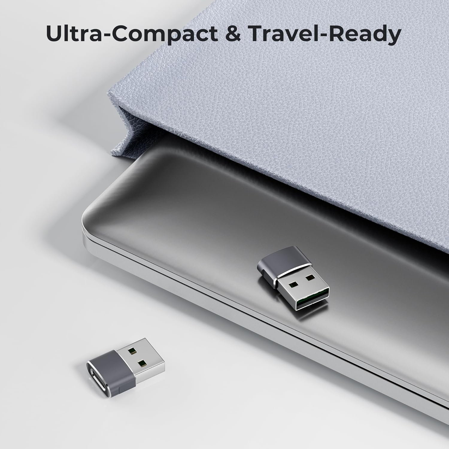 Highlights the product's compact and portable design, making it ideal for travel and on-the-go use.