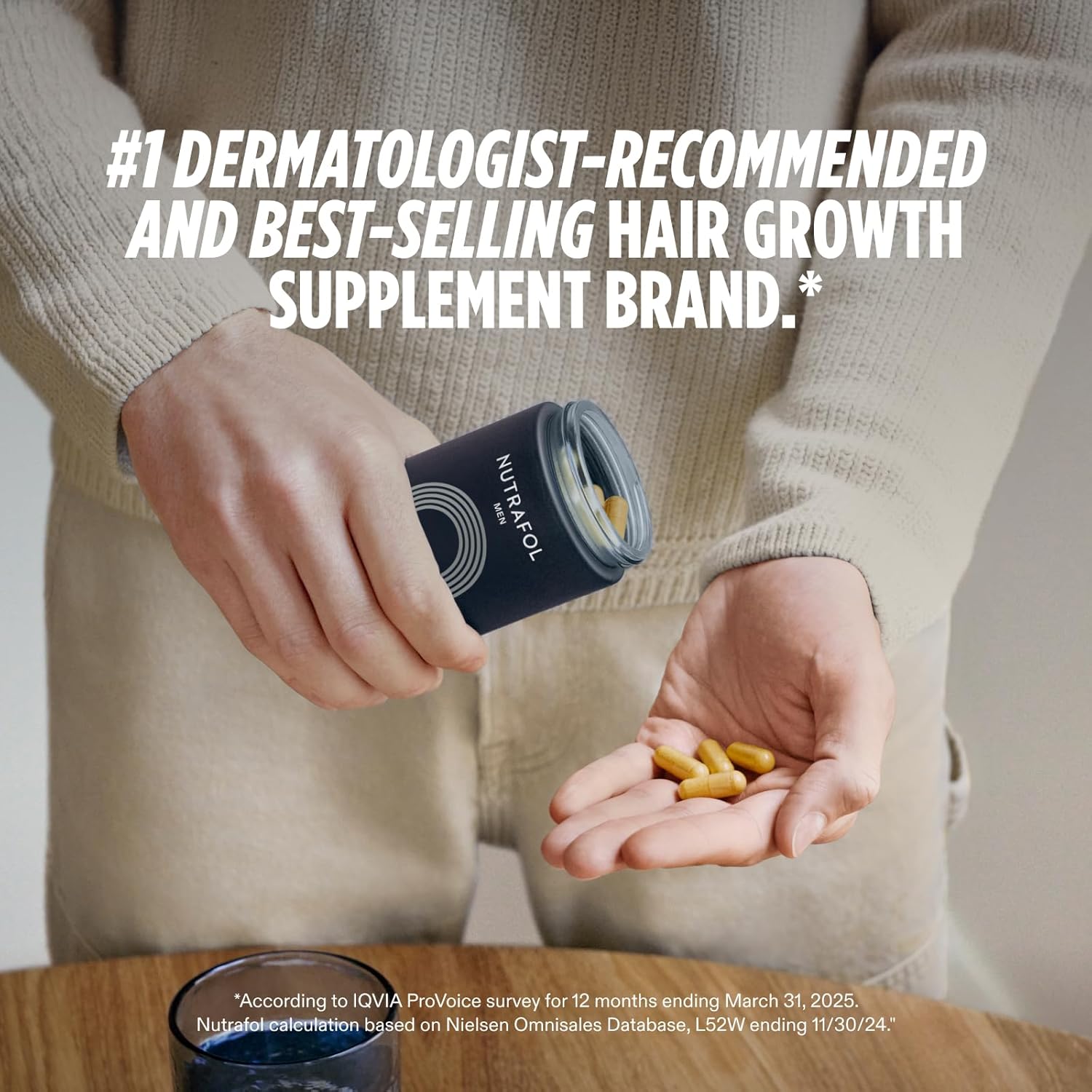 Highlights that the product is the #1 dermatologist-recommended and best-selling hair growth supplement brand to build credibility and trust.