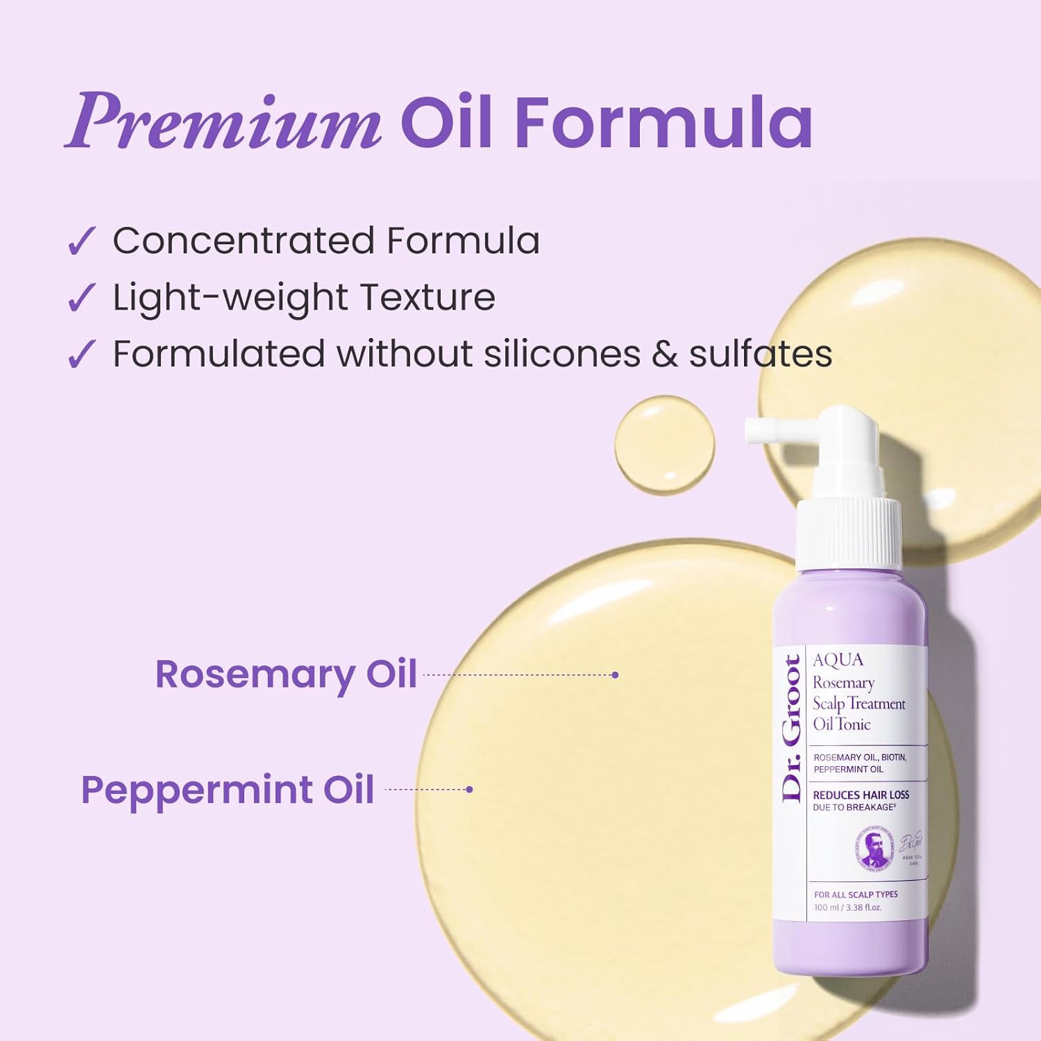 Highlights the key features and premium ingredients of the oil formula to demonstrate its quality and effectiveness.