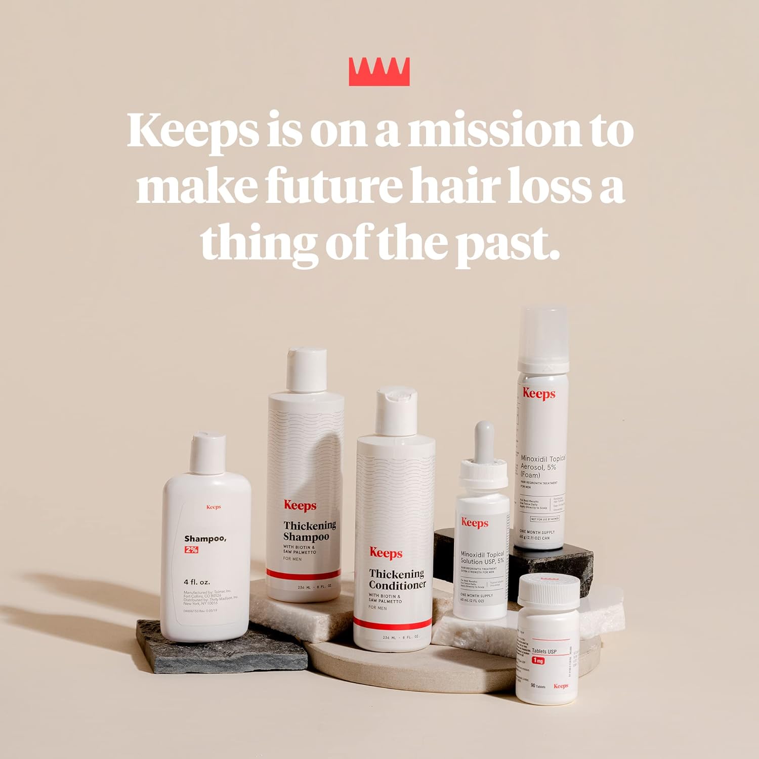 Shows the full range of hair care products included in the brand's line, highlighting the different formulas and solutions offered.