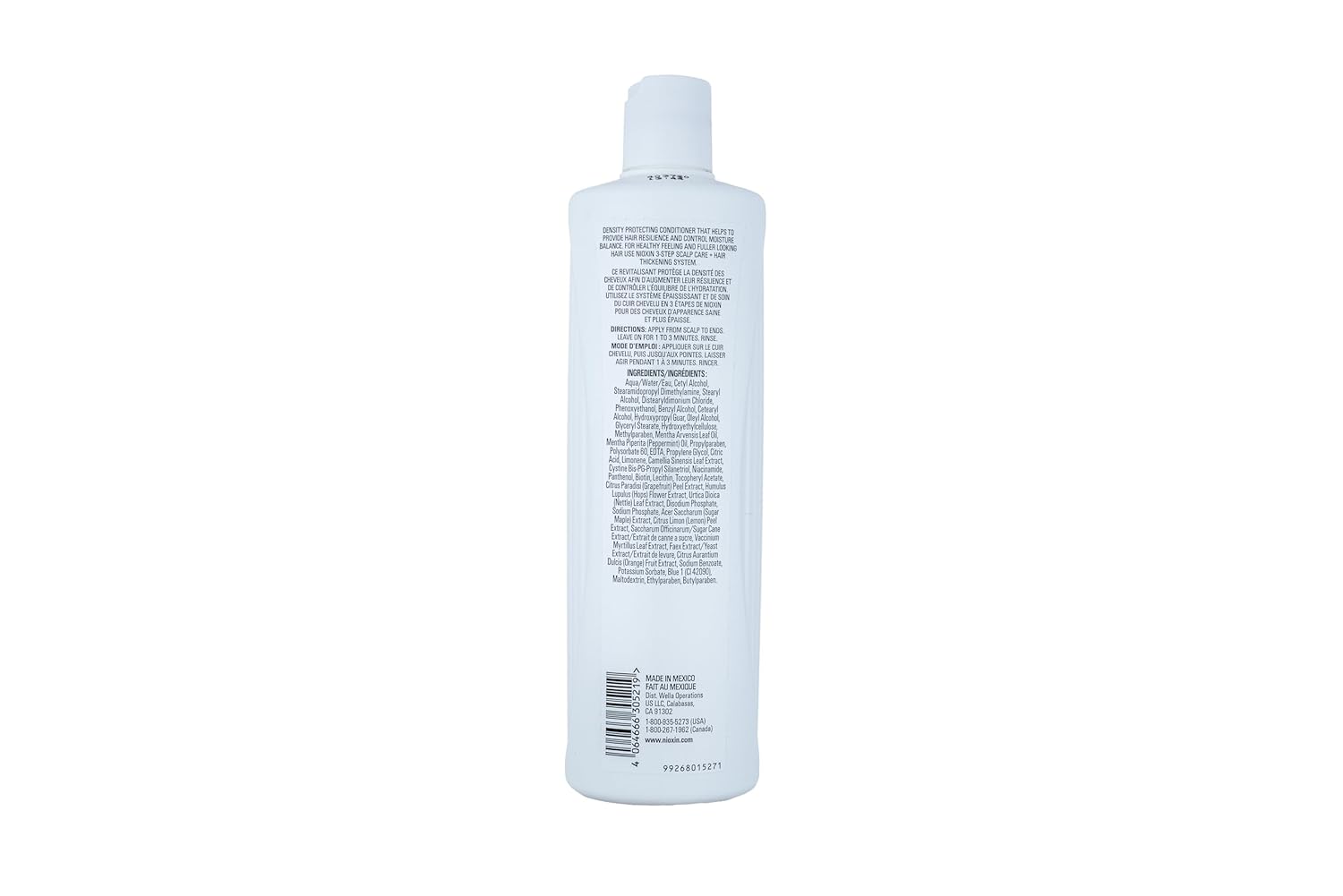 Shows the full list of ingredients contained in the product.