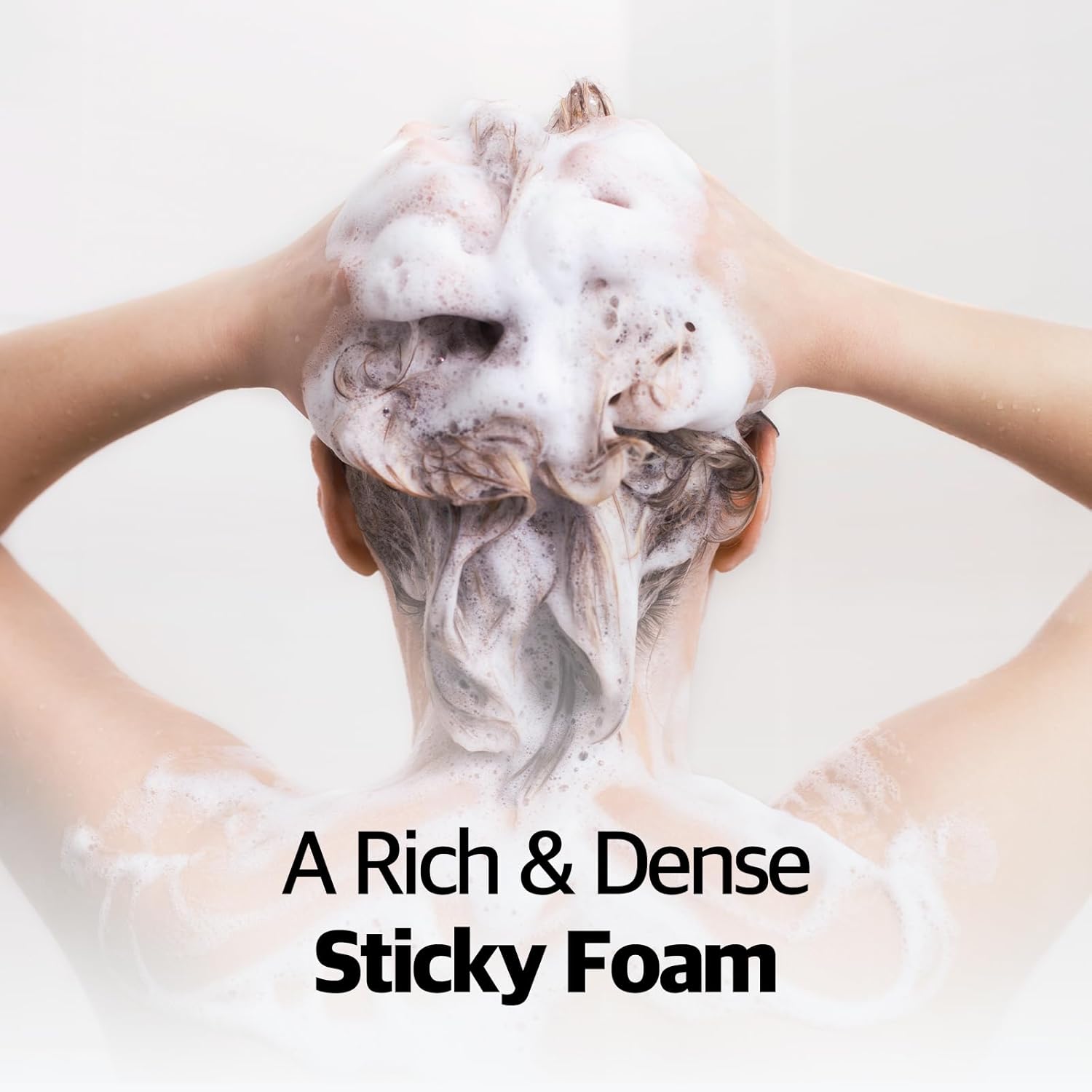 Highlights the product's ability to create a rich, dense, and sticky foam, likely emphasizing its cleansing or lathering capabilities.