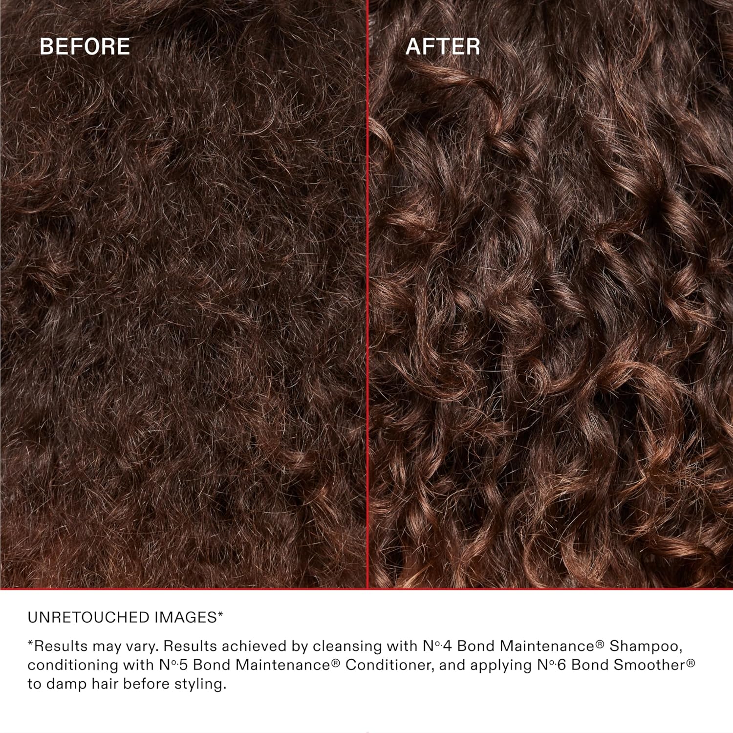 Visually demonstrates the product's ability to tame frizzy, unruly hair and achieve a smooth, sleek look.