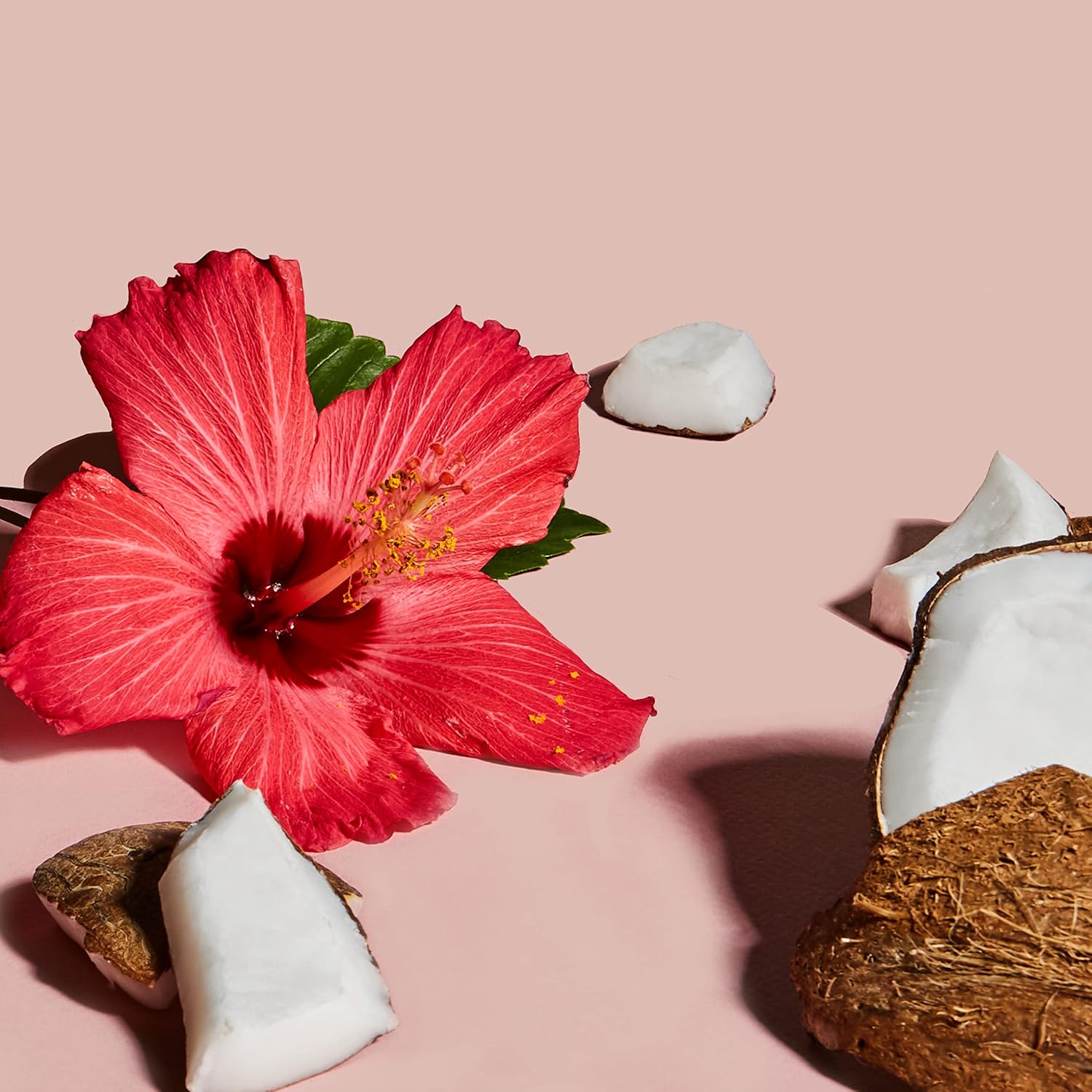 Showcases the product's natural, tropical ingredients and scent to appeal to customers seeking indulgent yet natural beauty products.