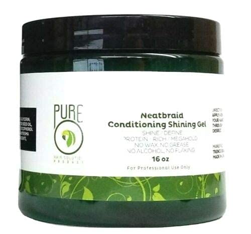 Highlights the product's key feature as a conditioning and shining gel for hair.