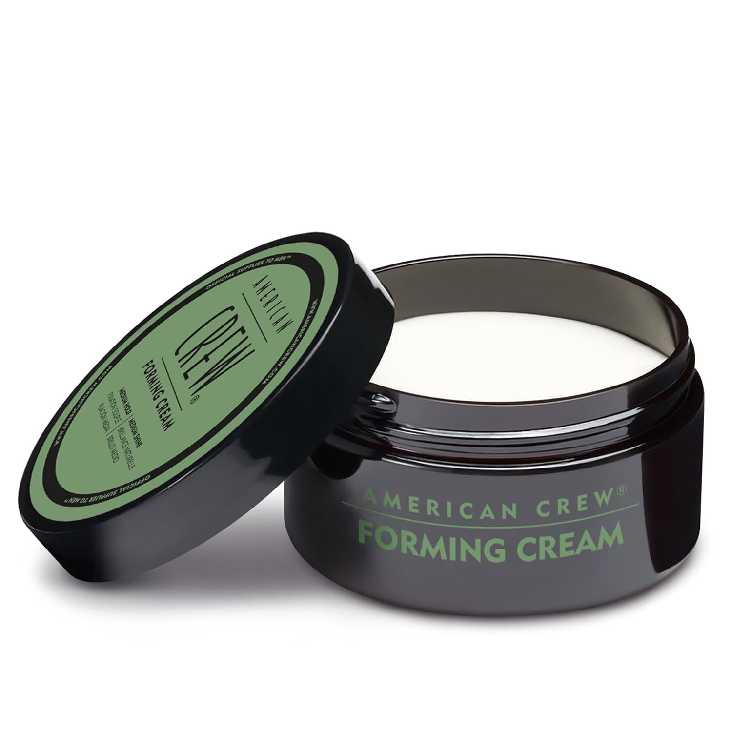 Highlights the product's key feature as a forming cream, likely used for styling or holding hair in place.