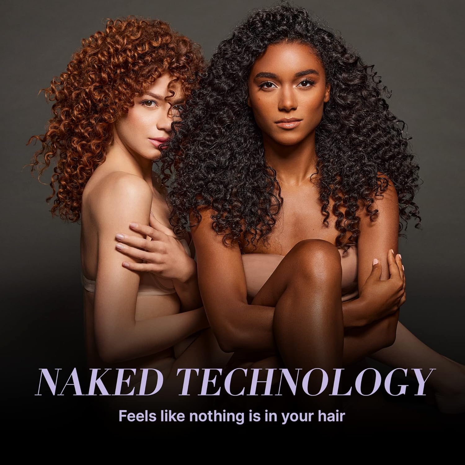 Highlights the lightweight and natural feel of the product, making hair appear weightless and free of heavy styling products.