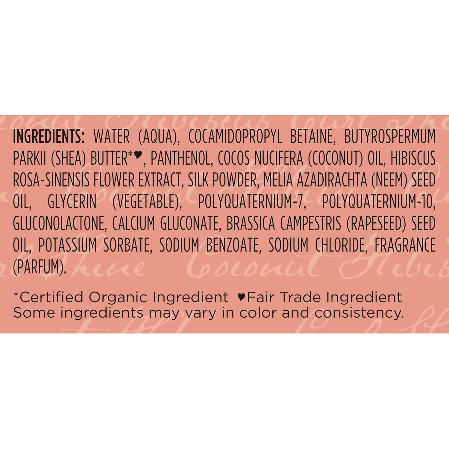 Provides transparency by listing all the ingredients contained in the product.