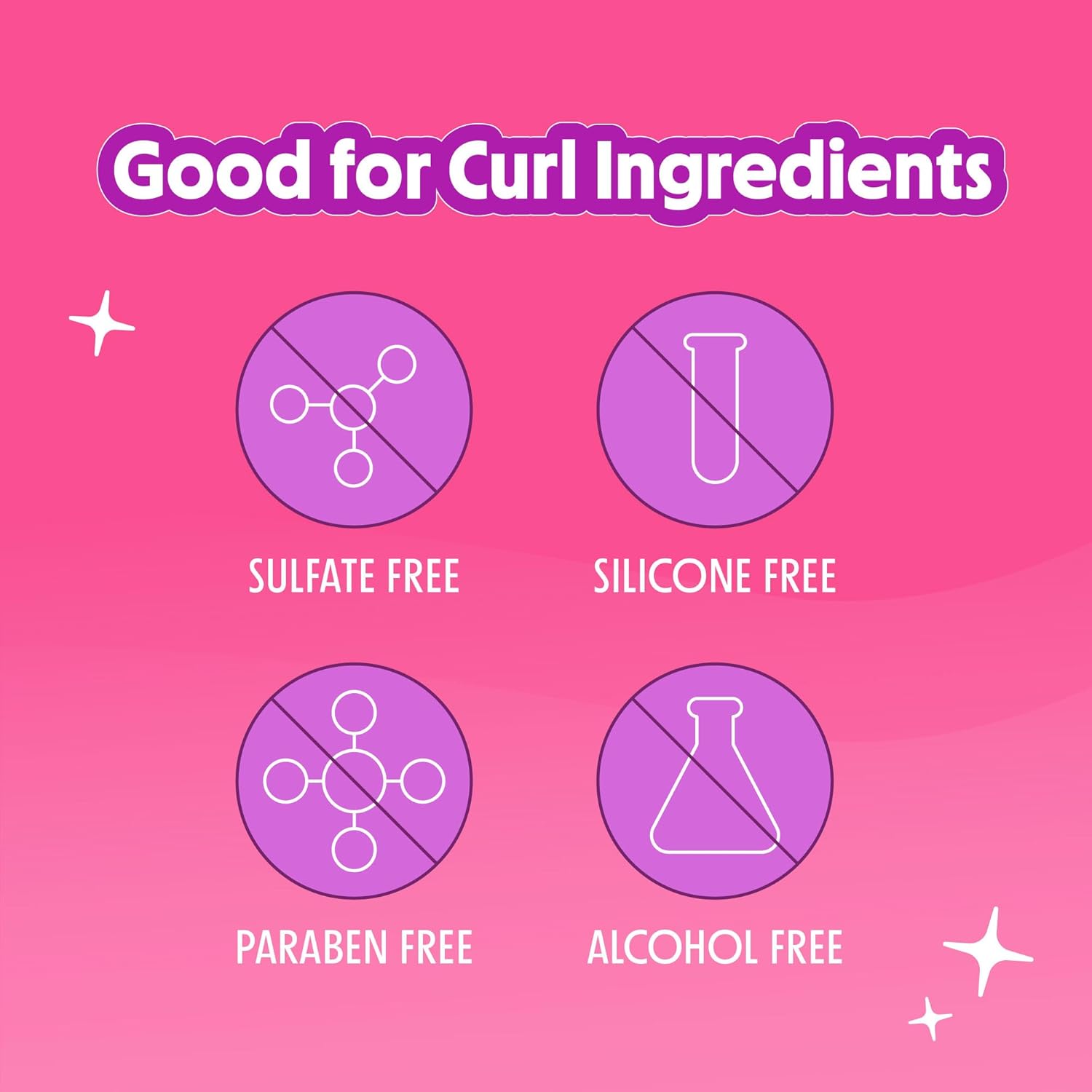 Highlights that the product is free from potentially harmful ingredients, reassuring customers of its safety and suitability for curly hair.