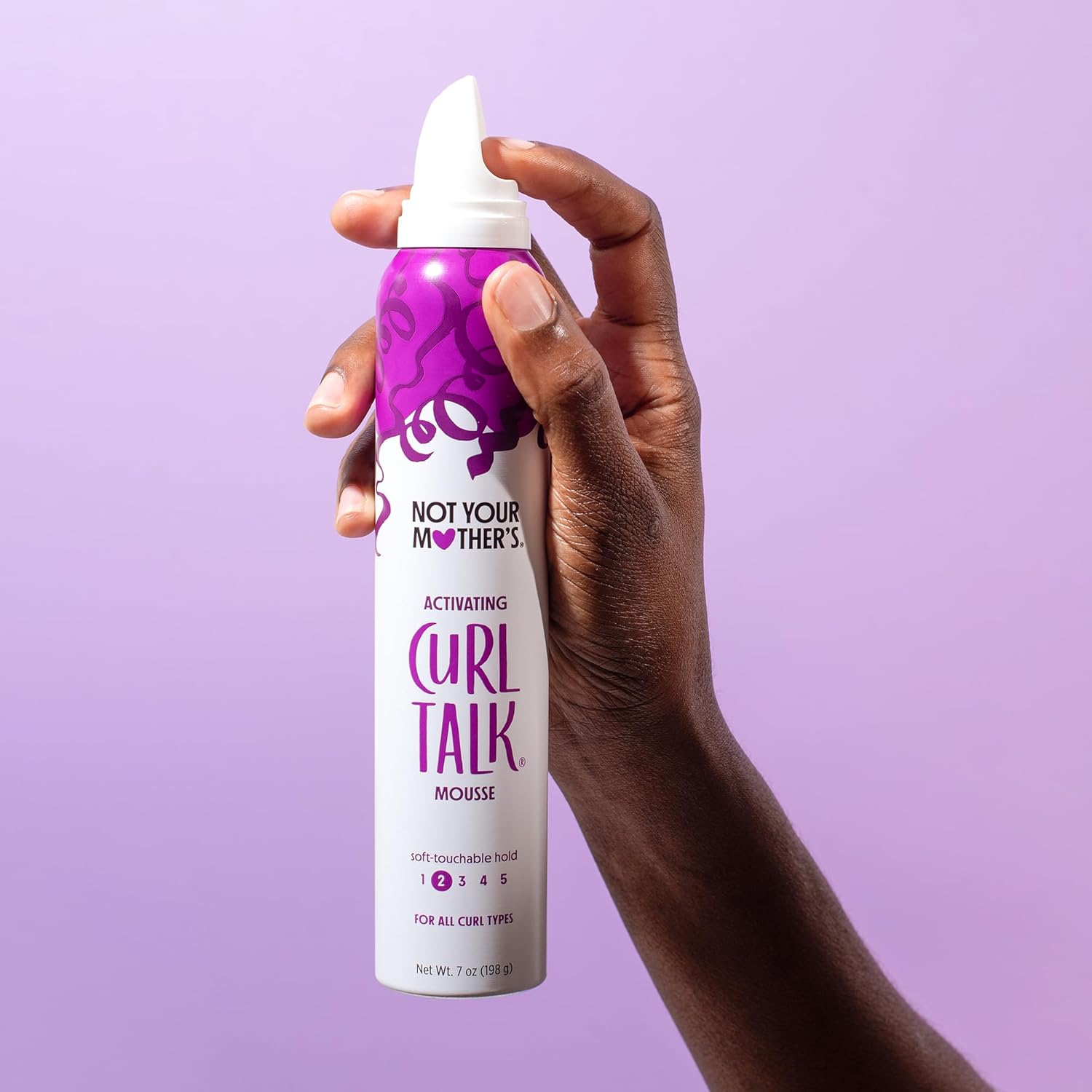 Highlights the product's curl-defining and holding abilities for curly hair.